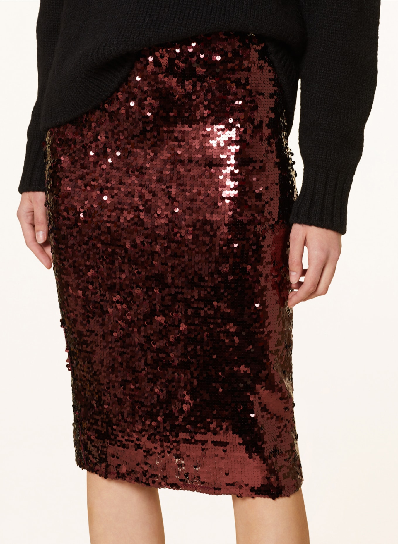 PATRIZIA PEPE Skirt with sequins, Color: DARK RED (Image 4)