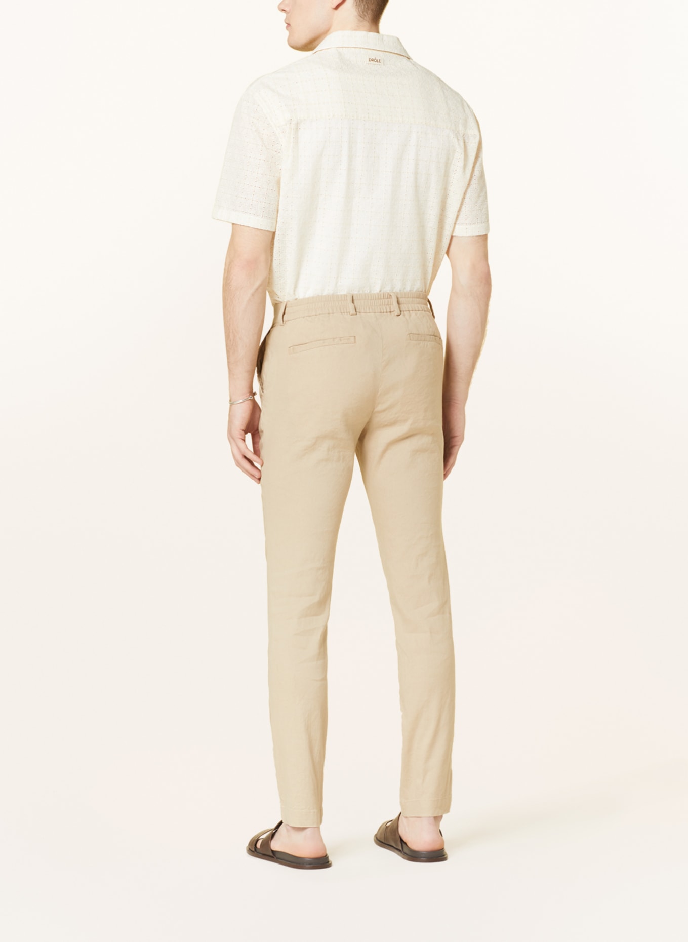 TED BAKER Chinos KIMMEL extra slim fit with linen, Color: BEIGE (Image 3)