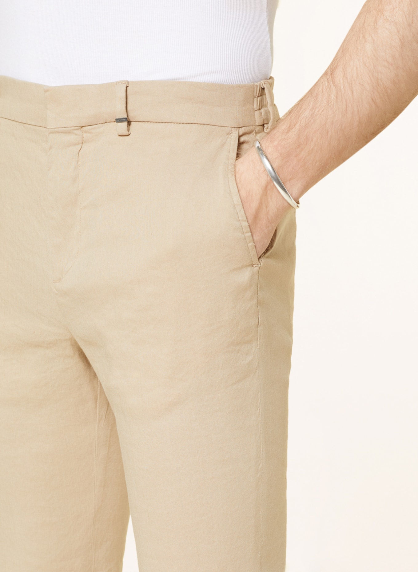 TED BAKER Chinos KIMMEL extra slim fit with linen, Color: BEIGE (Image 5)