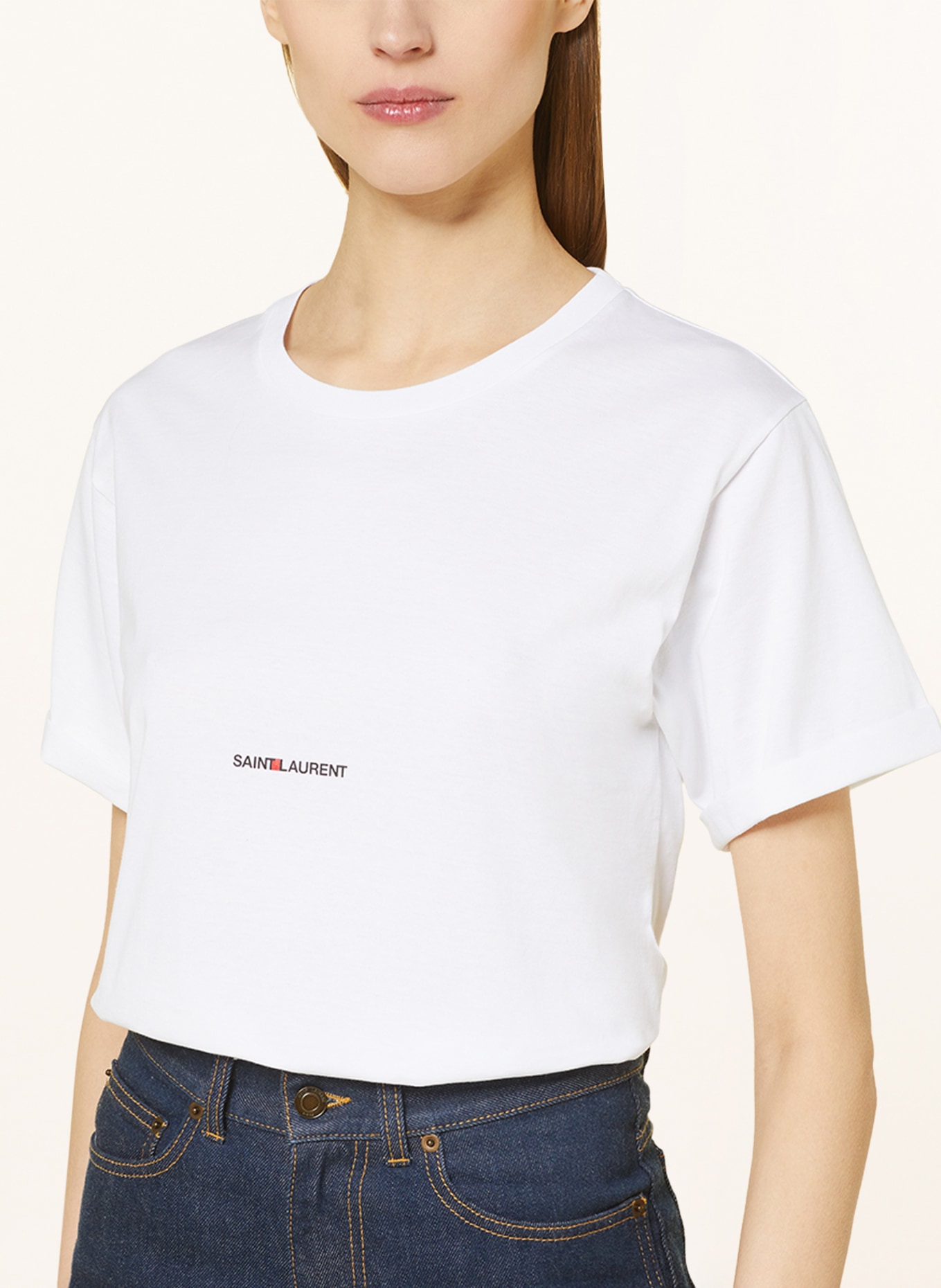 SAINT LAURENT T-shirt, Kolor: BIAŁY (Obrazek 4)