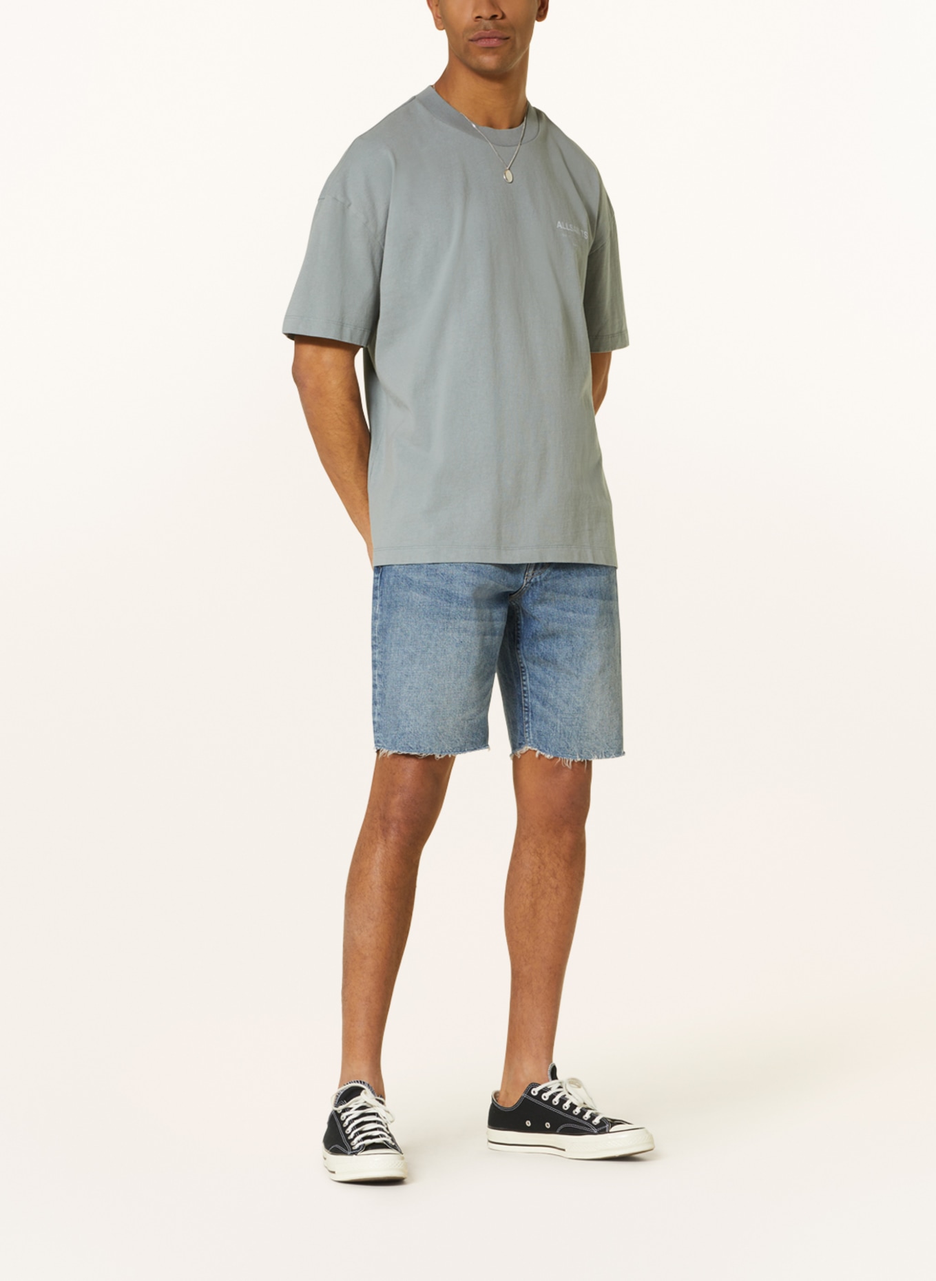 ALLSAINTS T-Shirt UNDERGROUND, Farbe: GRAU (Bild 2)