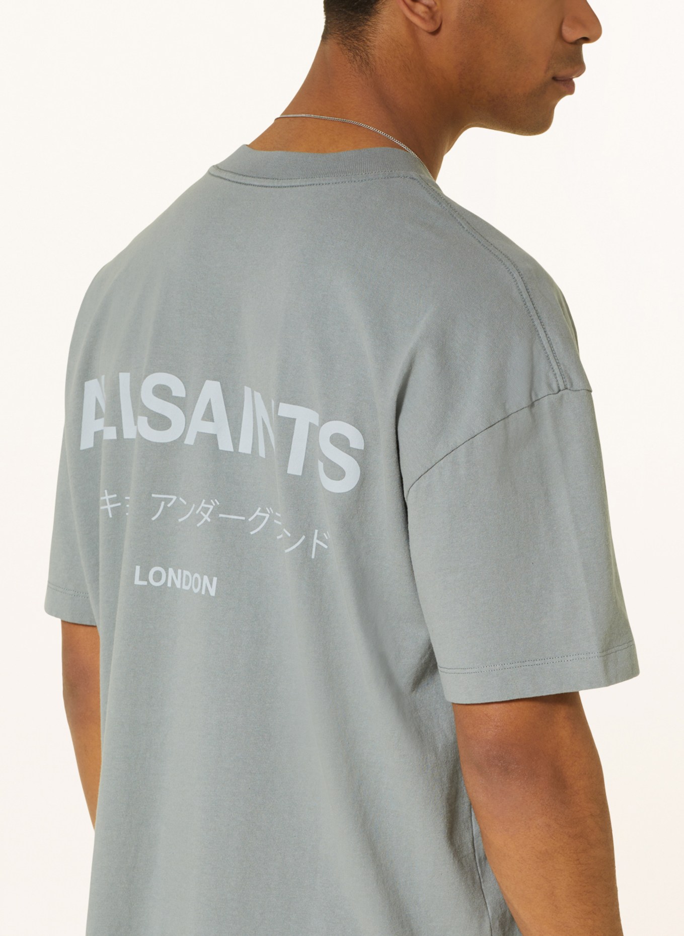 ALLSAINTS T-shirt UNDERGROUND, Color: GRAY (Image 4)