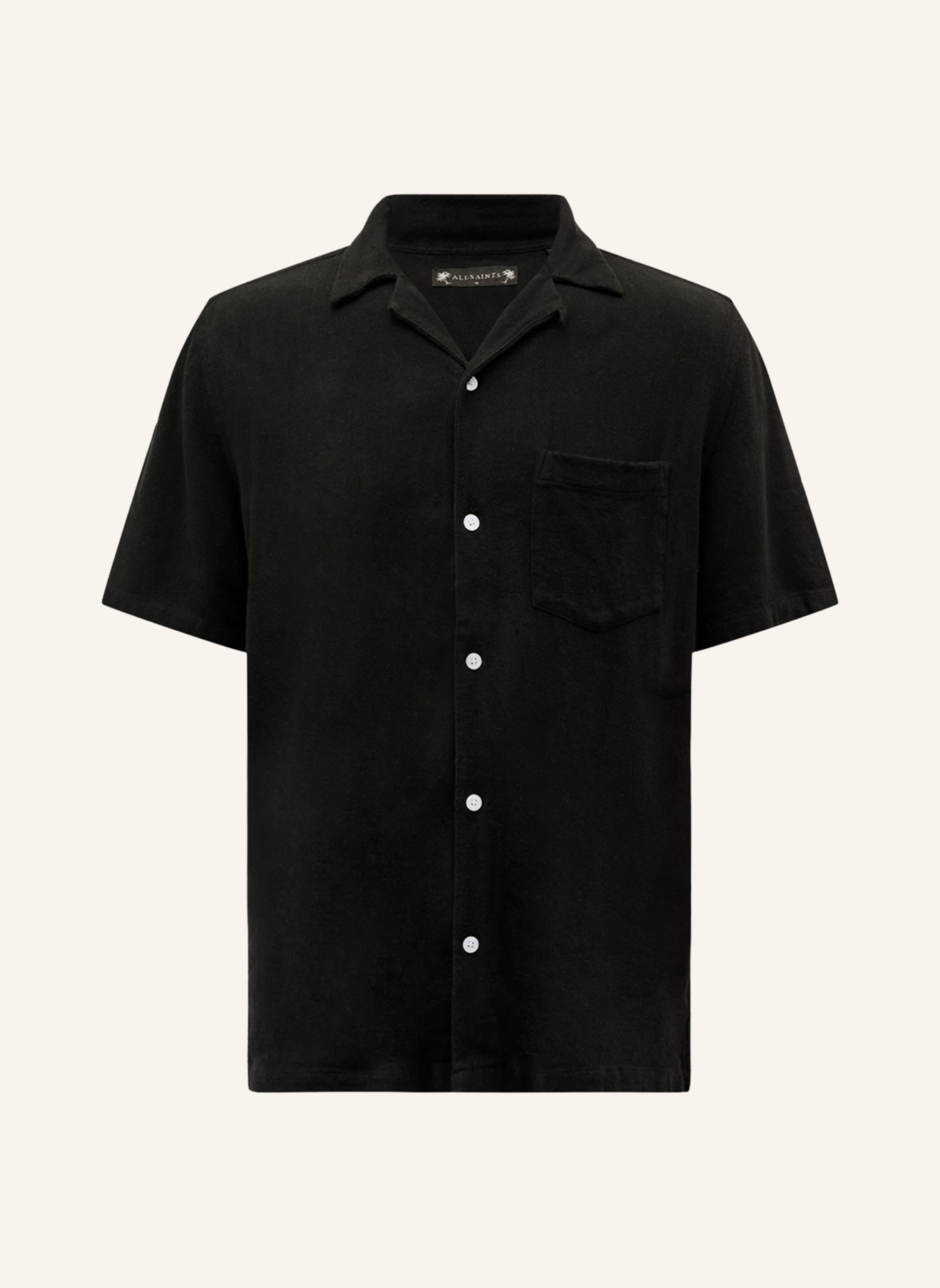 ALLSAINTS Resort shirt CUDI slim relaxed fit, Color: BLACK (Image 1)