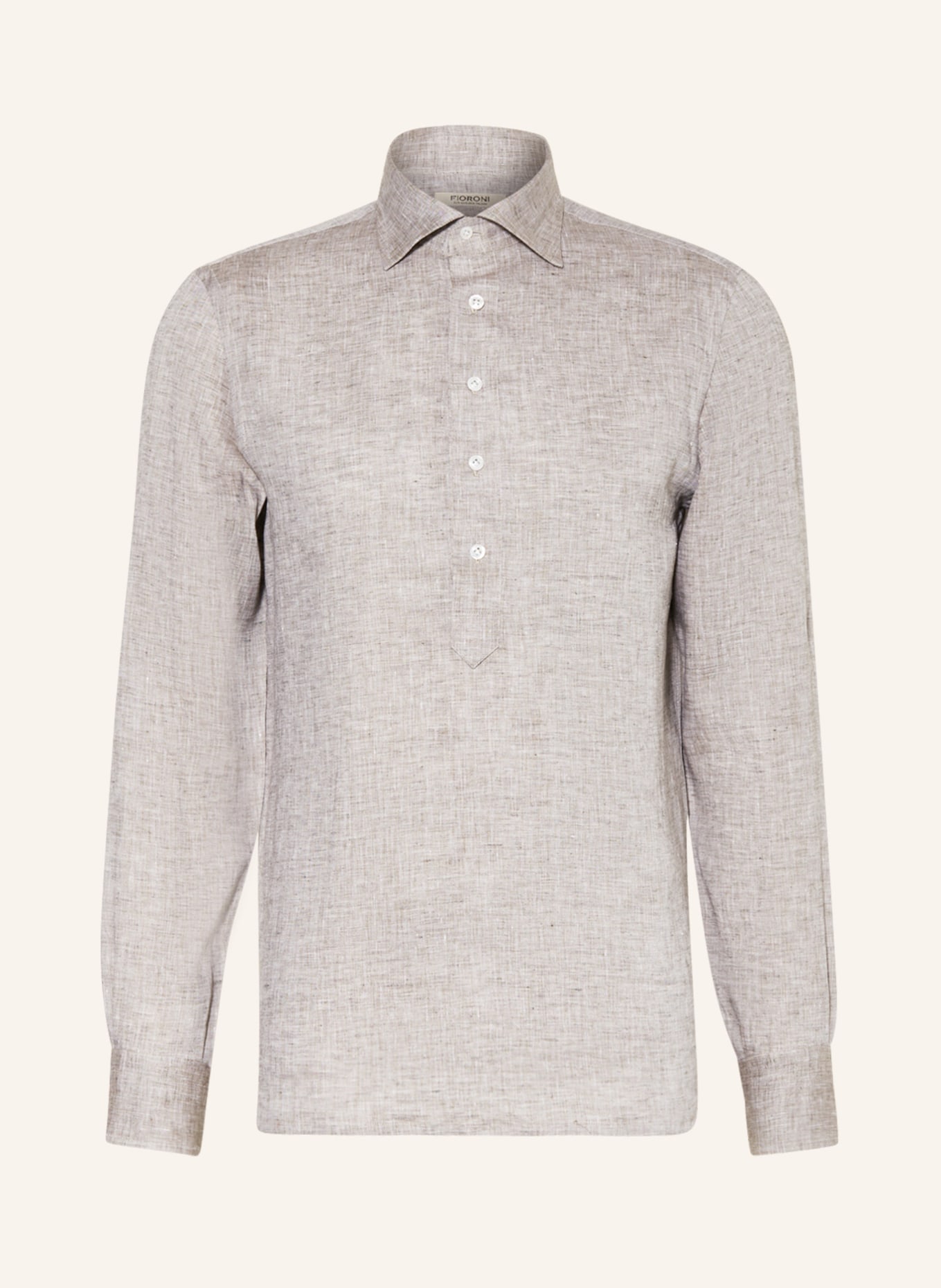 FIORONI Linen shirt comfort fit, Color: TAUPE (Image 1)