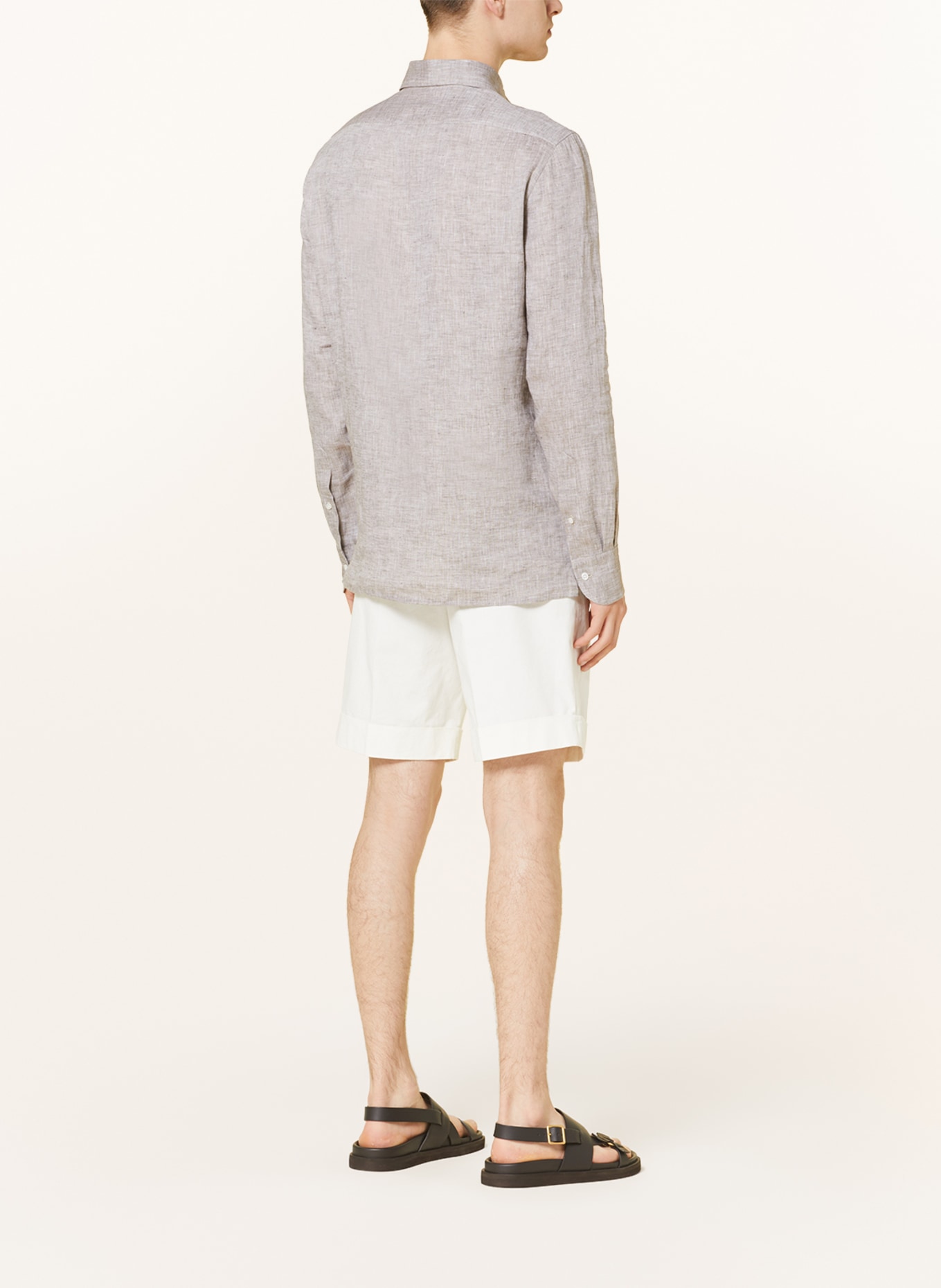 FIORONI Linen shirt comfort fit, Color: TAUPE (Image 3)