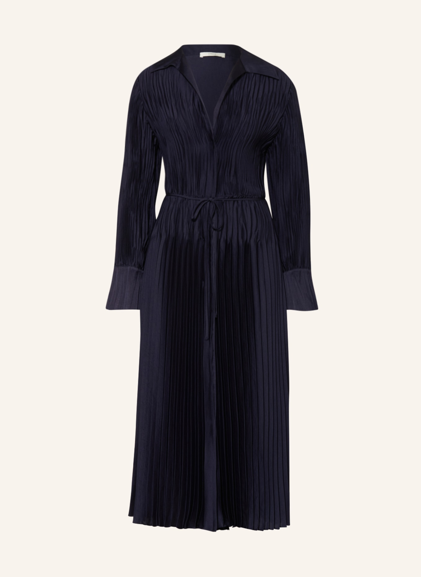 VINCE Pleated dress made of satin, Color: DARK BLUE (Image 1)