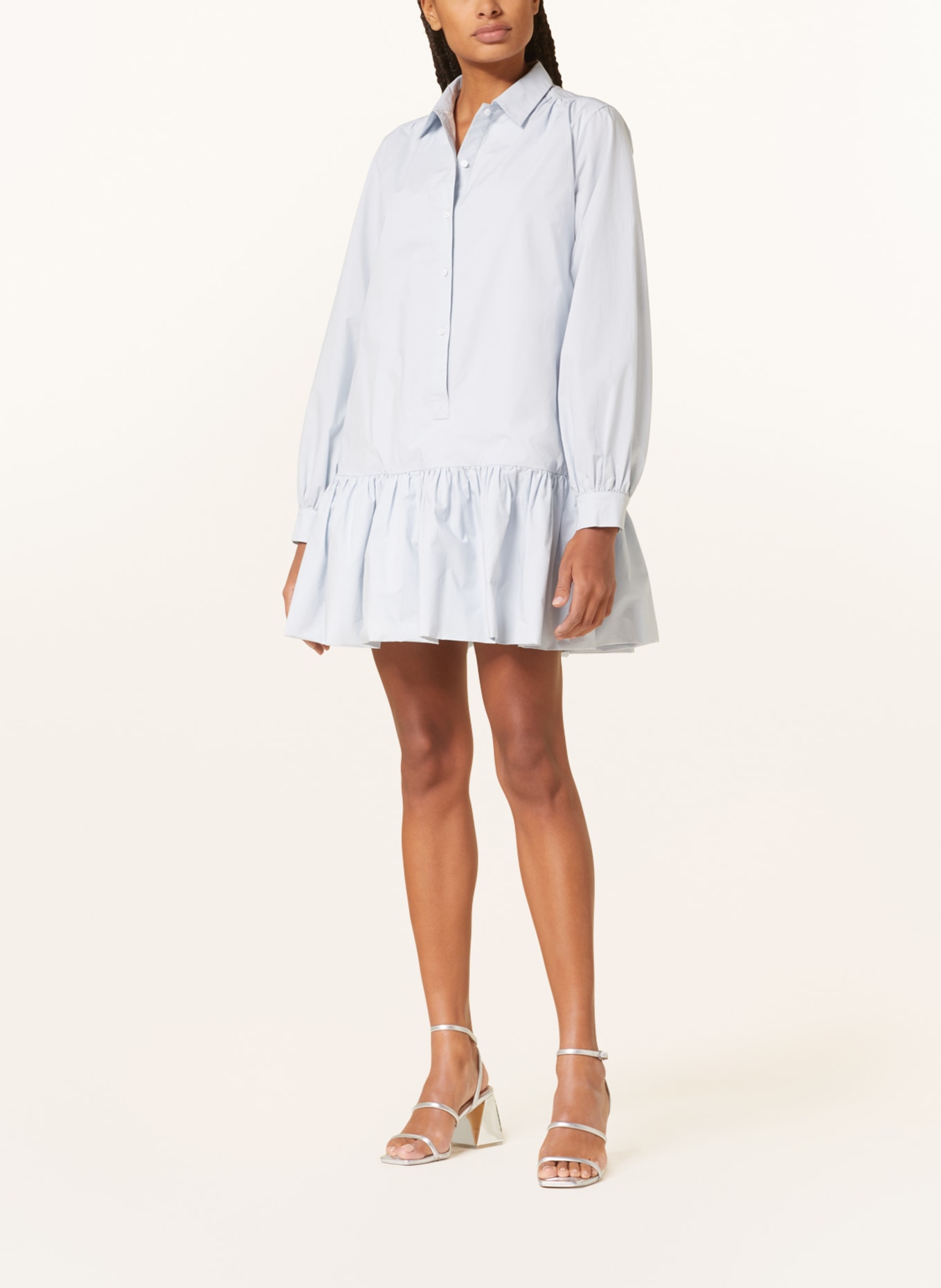 WUNDERKIND x hessnatur Dress with ruffles, Color: LIGHT BLUE (Image 2)