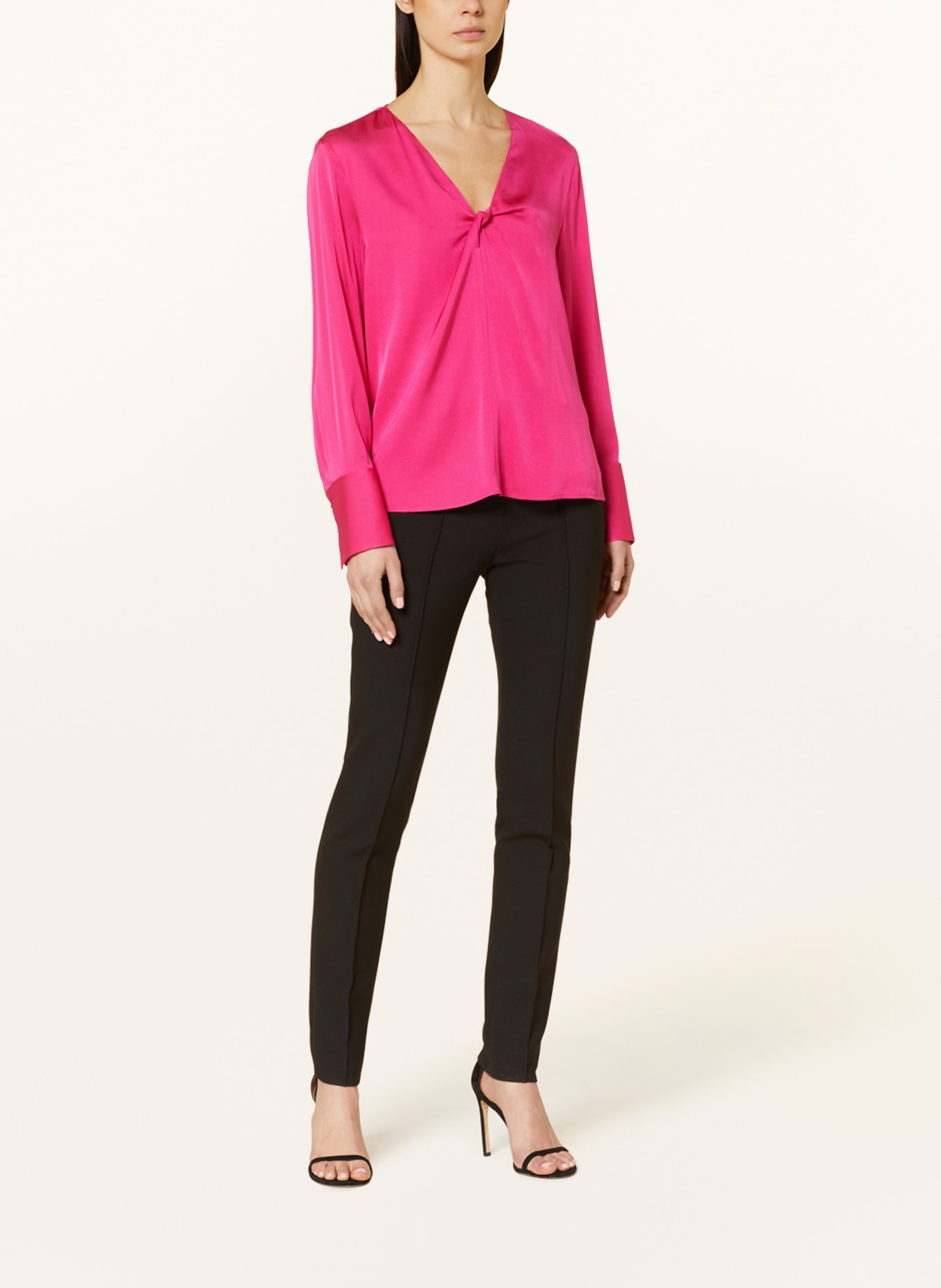BOSS Shirt blouse BIDINTA in silk, Color: PINK (Image 2)