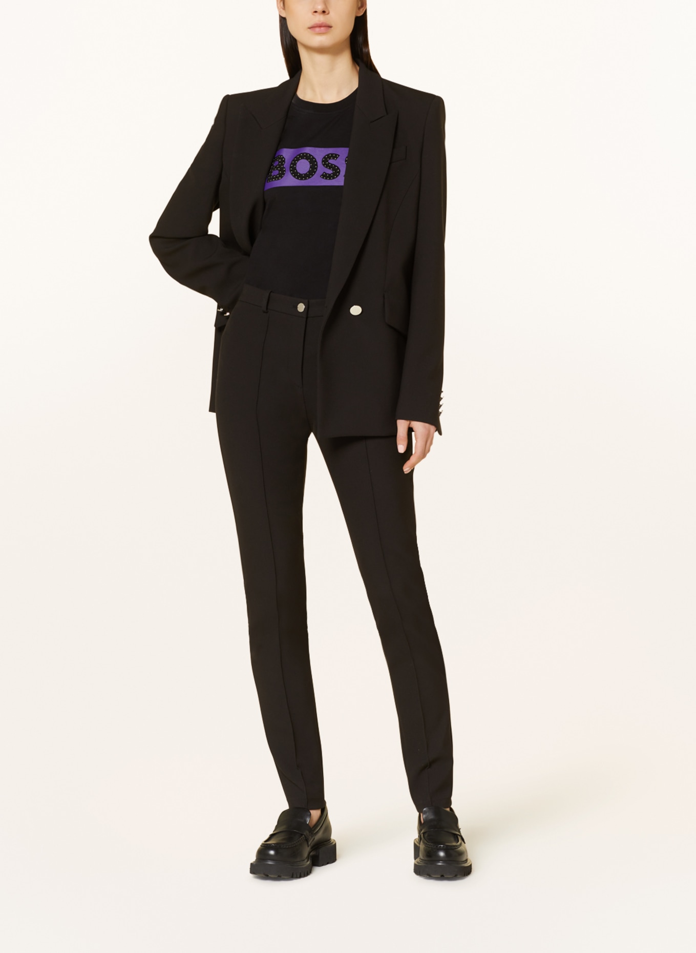 BOSS Jersey pants TANAINA, Color: BLACK (Image 2)