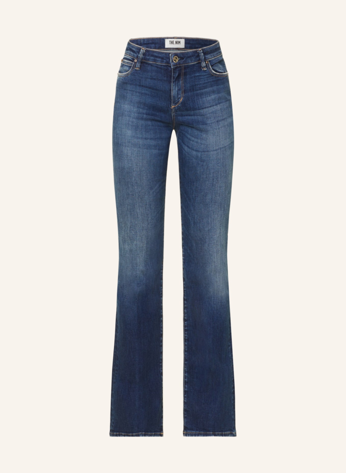 THE.NIM STANDARD Bootcut Jeans TRACY, Farbe: W799-NIB DARK WASHE BLUE (Bild 1)