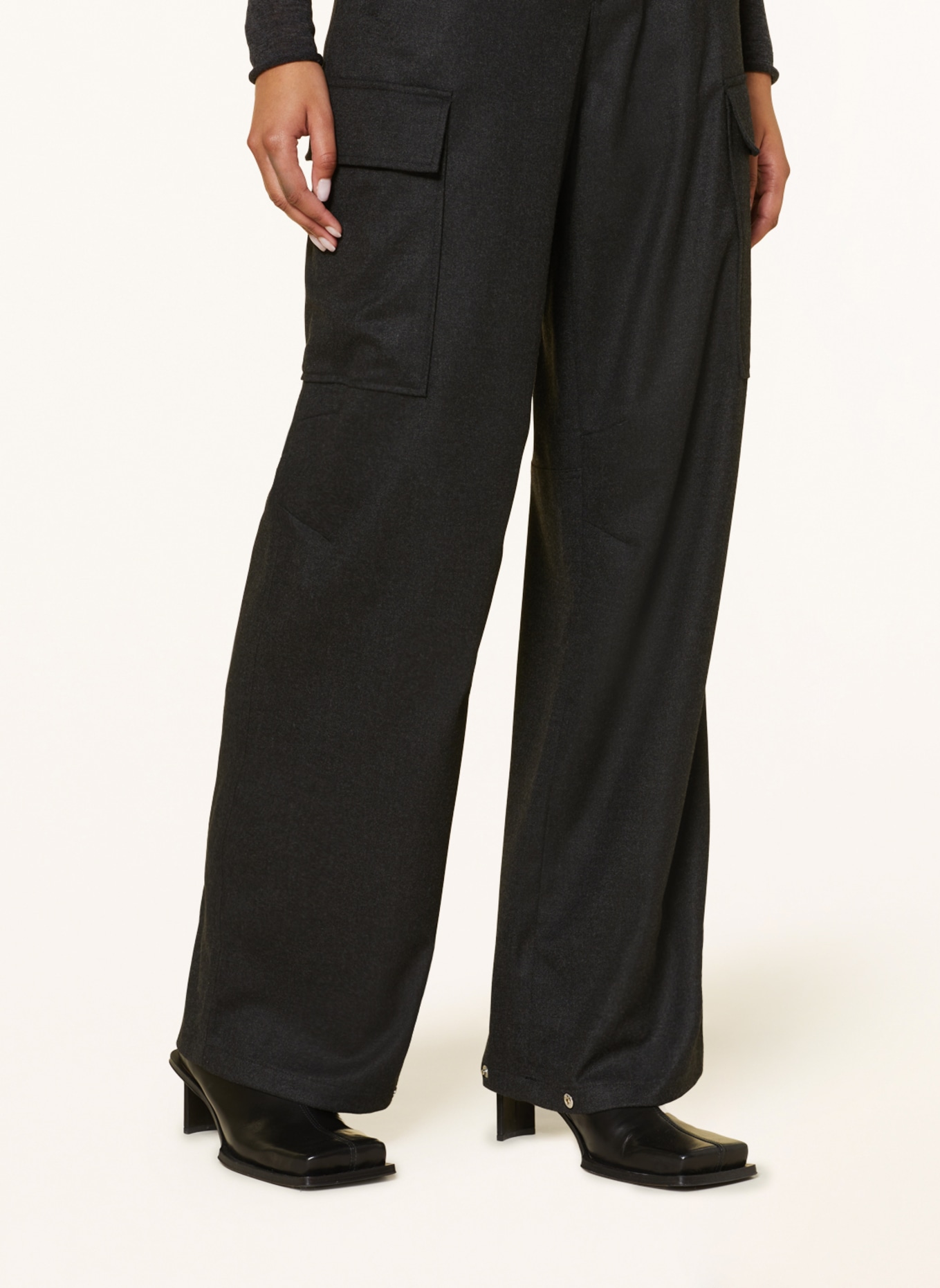 Filippa K Flannel cargo pants, Color: DARK GRAY (Image 5)