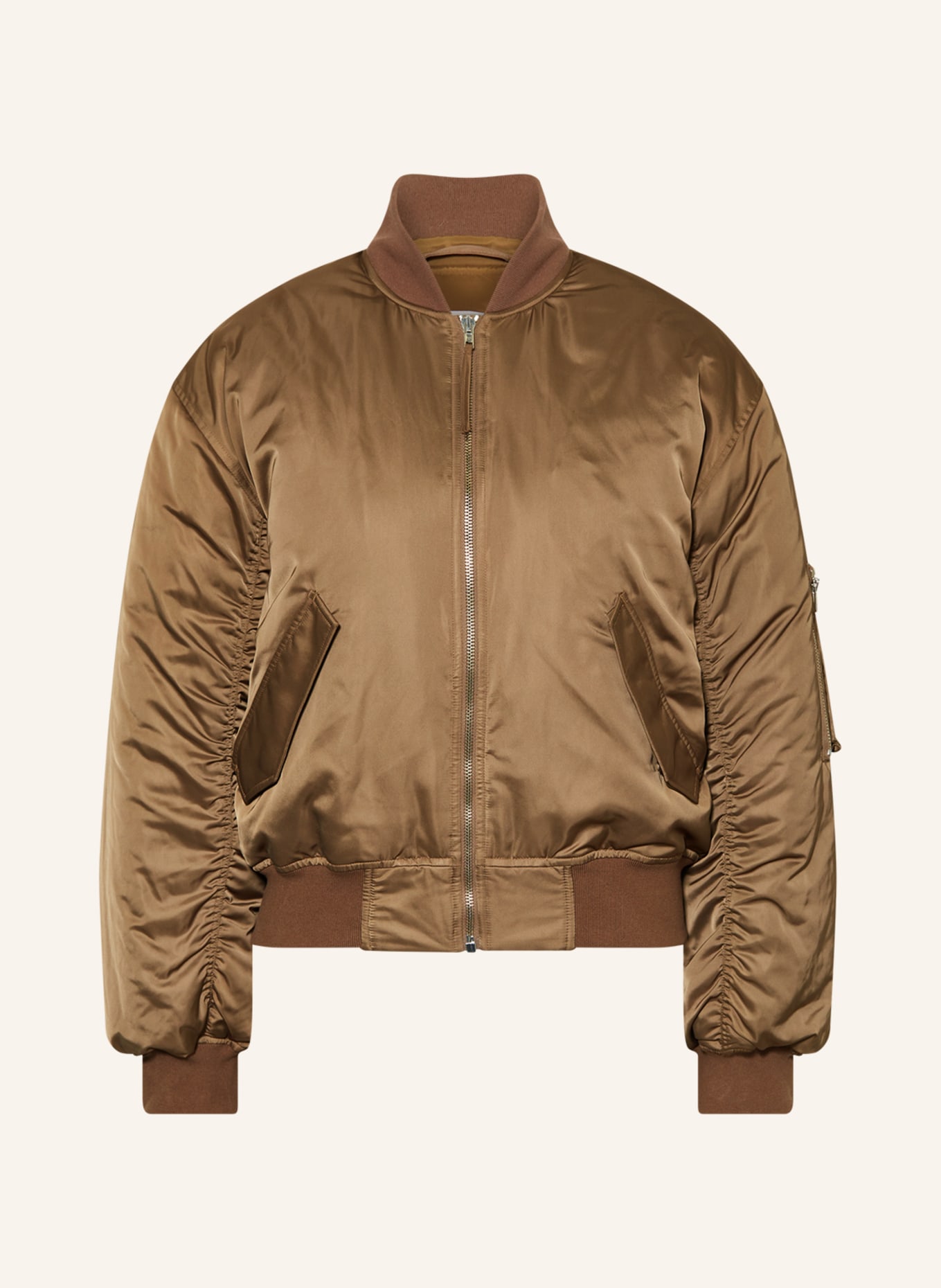 Filippa K Bomber jacket with faux fur, Color: BEIGE (Image 1)