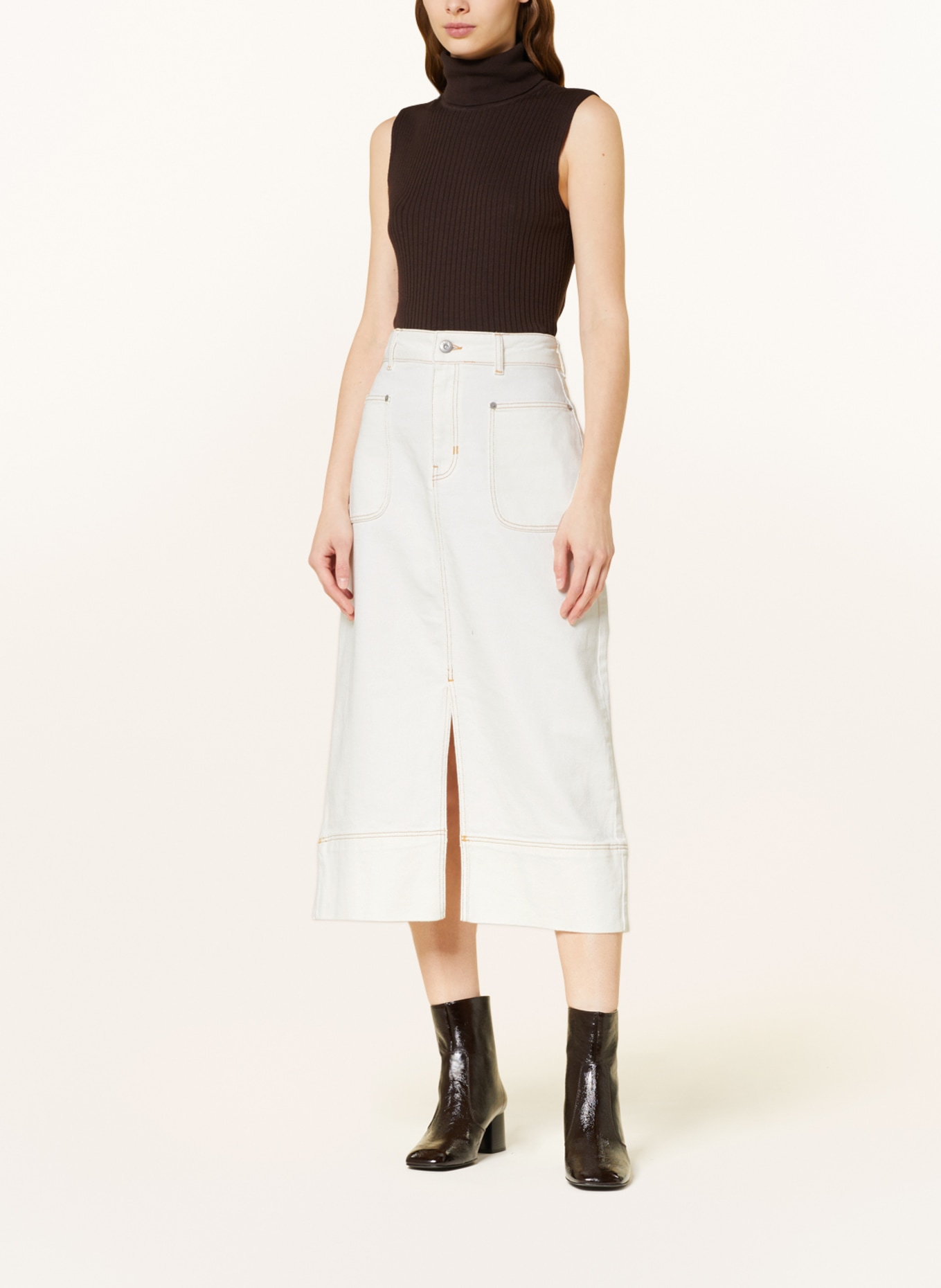 TED BAKER Denim skirt JOMANA, Color: CREAM (Image 2)