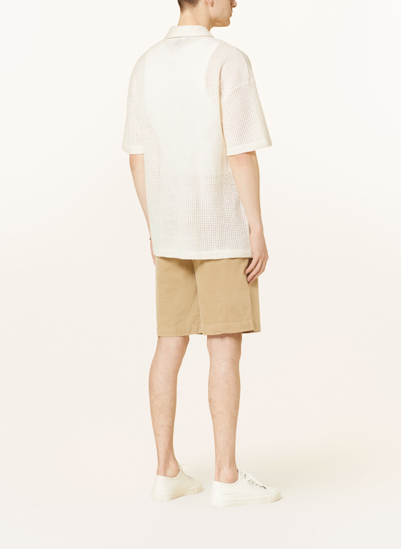 ALLSAINTS Kurzarm-Hemd MUNROSE Comfort Fit aus Strick, Farbe: WEISS (Bild 3)