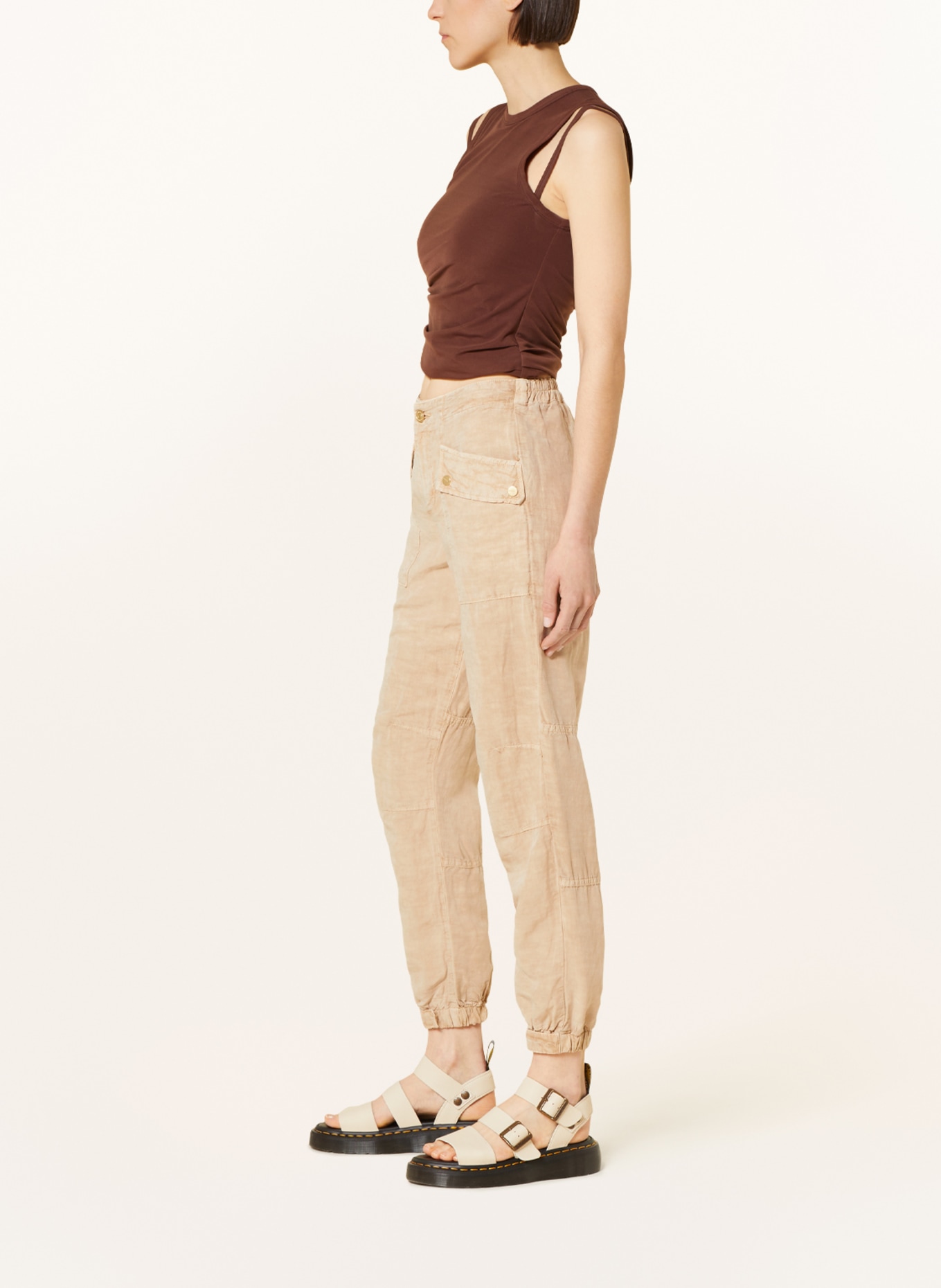 ALLSAINTS Pants VAL with linen, Color: BEIGE (Image 4)