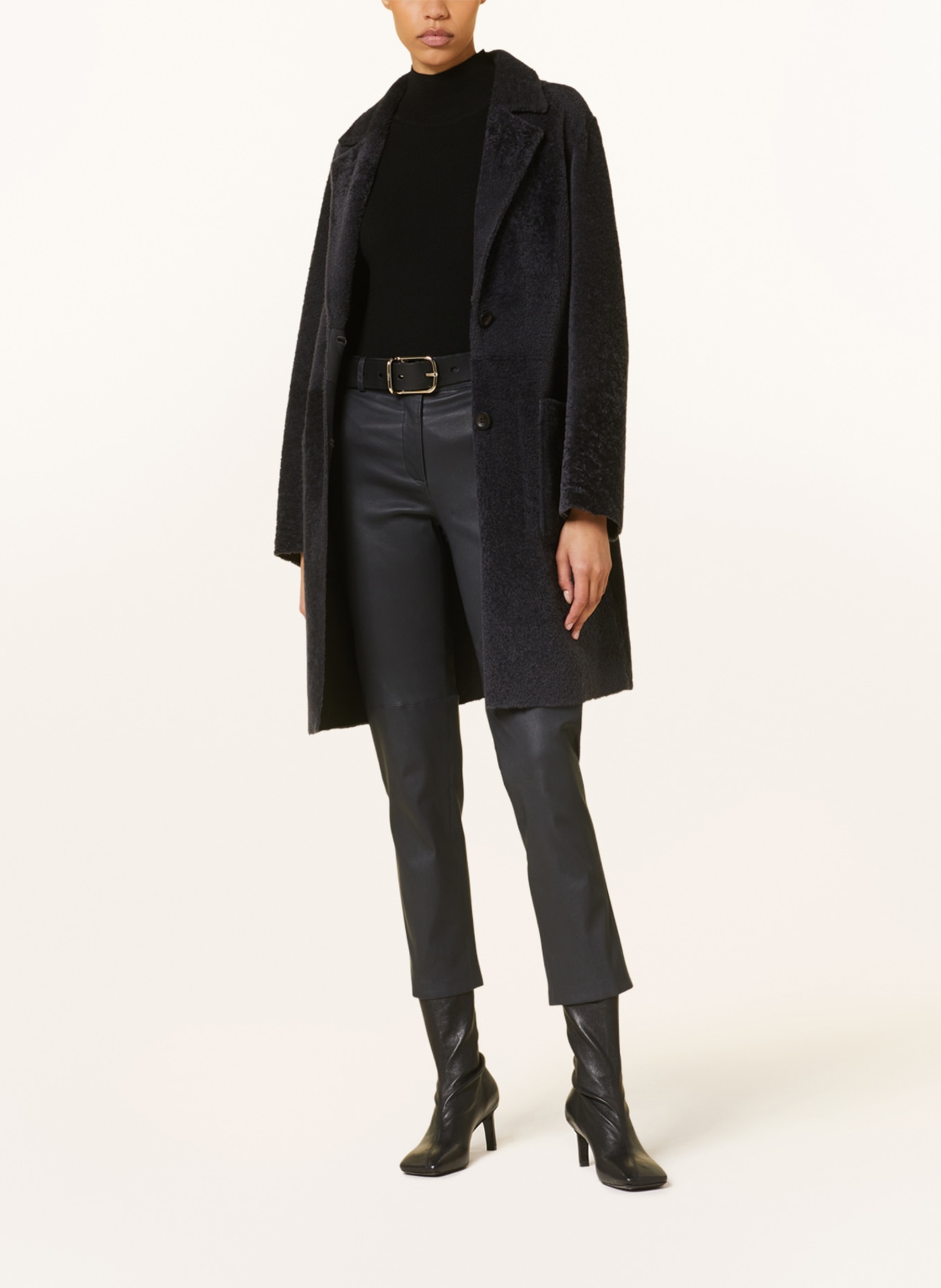 lilienfels 7/8 leather trousers, Color: DARK BLUE (Image 2)