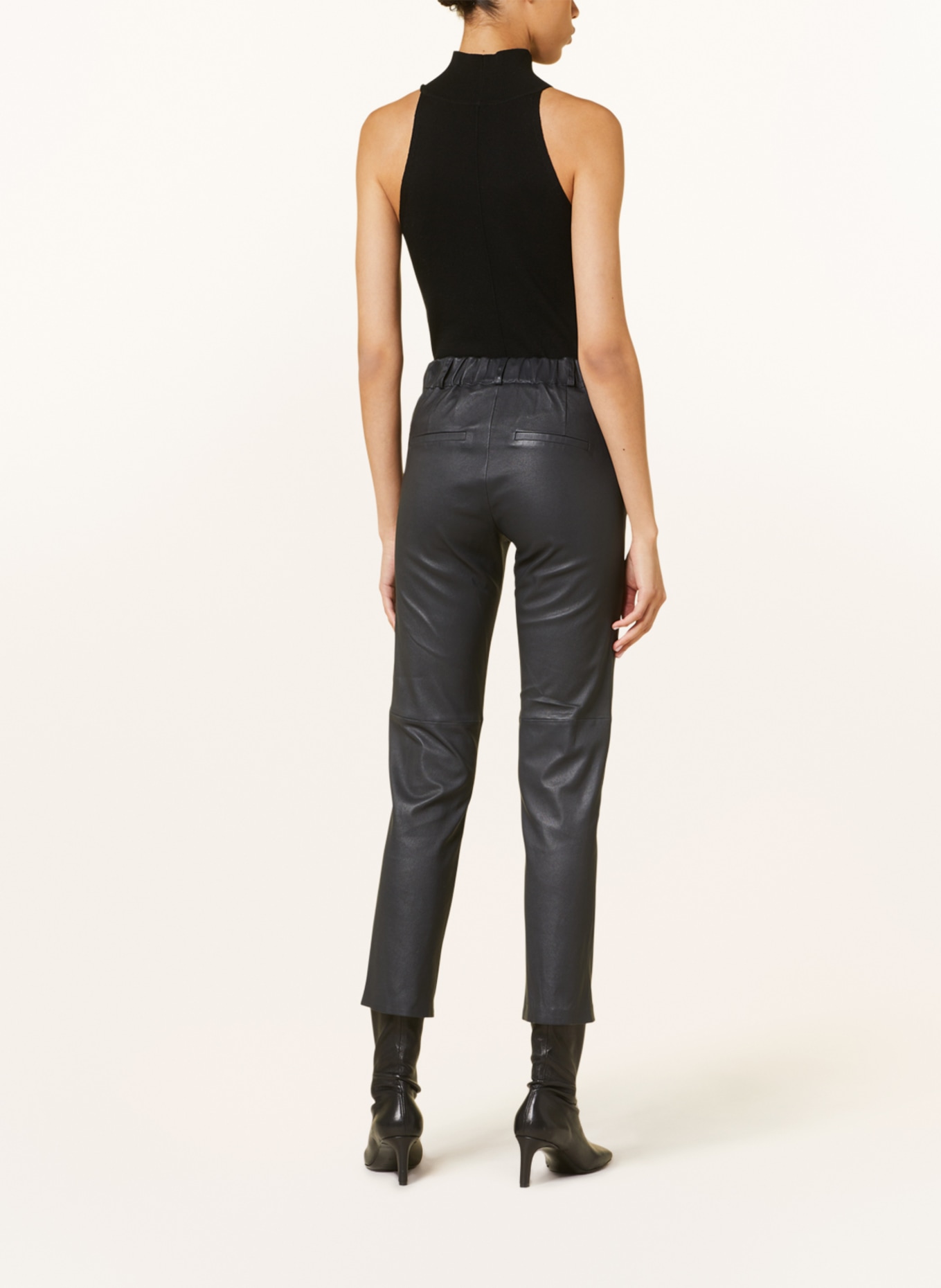 lilienfels 7/8 leather trousers, Color: DARK BLUE (Image 3)