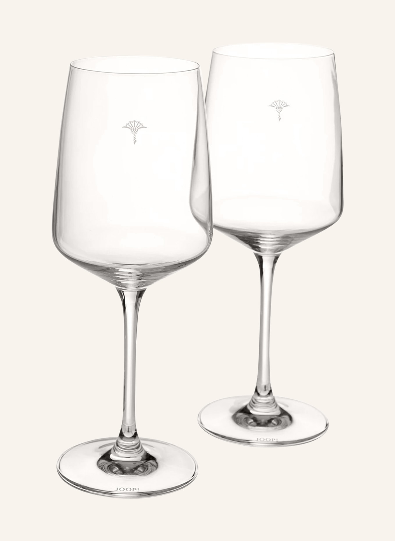 JOOP! Set of 2 wine glasses SINGLE CORNFLOWER, Color: WHITE (Image 1)