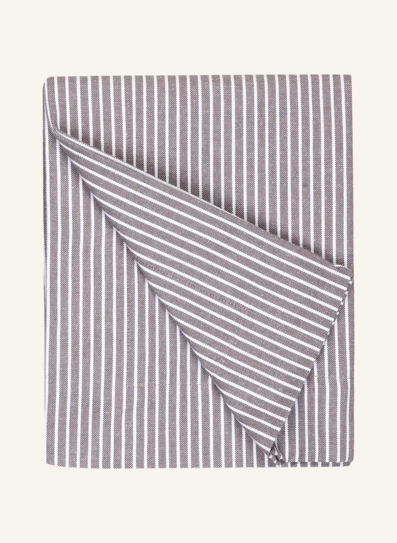 Marc O'Polo Table runner TENSTRA, Color: LIGHT GRAY / WHITE STRIPED (Image 1)