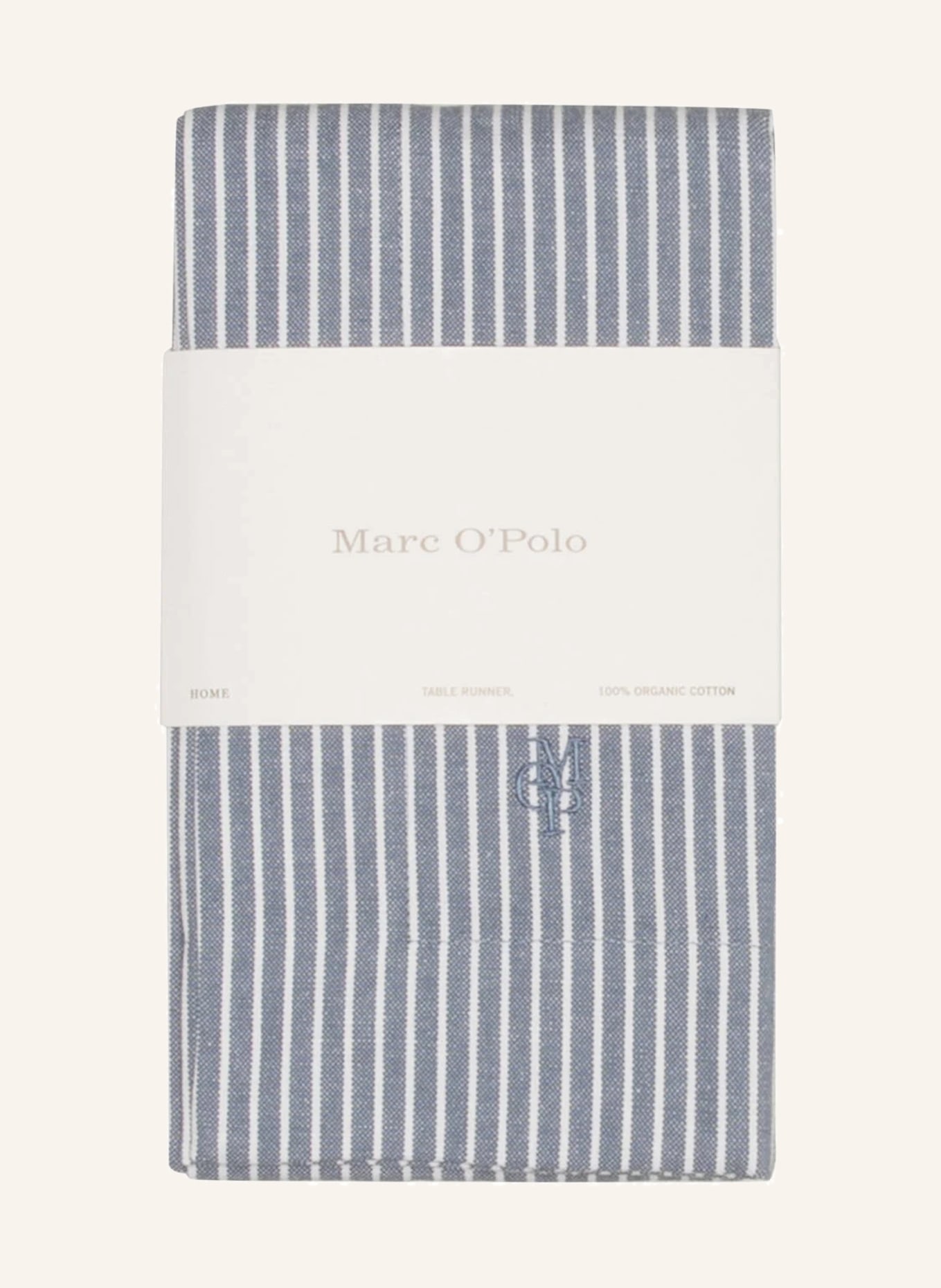 Marc O'Polo Tischläufer TENSTRA, Farbe: BLAUGRAU/ WEISS (Bild 4)