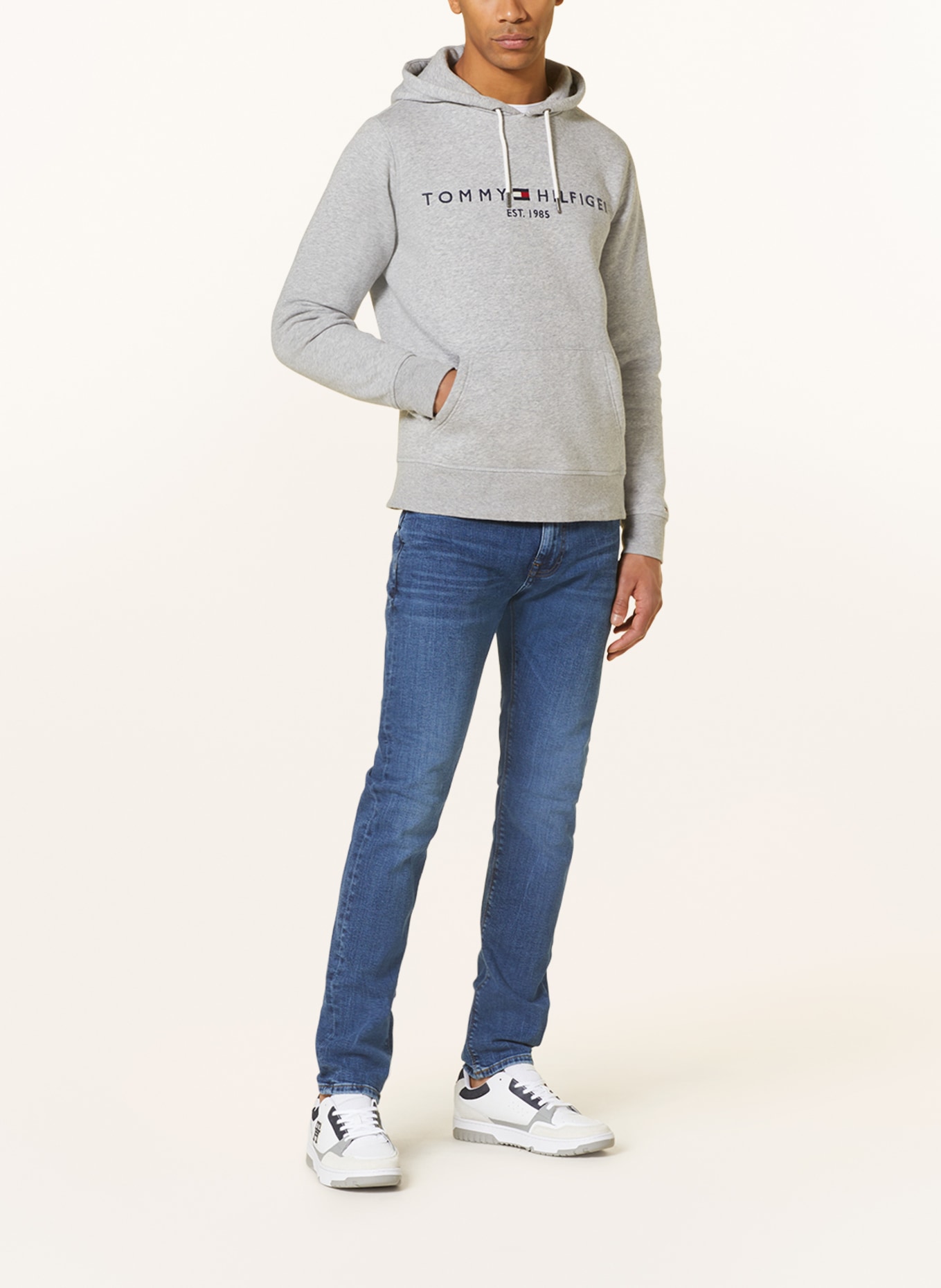 TOMMY HILFIGER Hoodie: GRAU