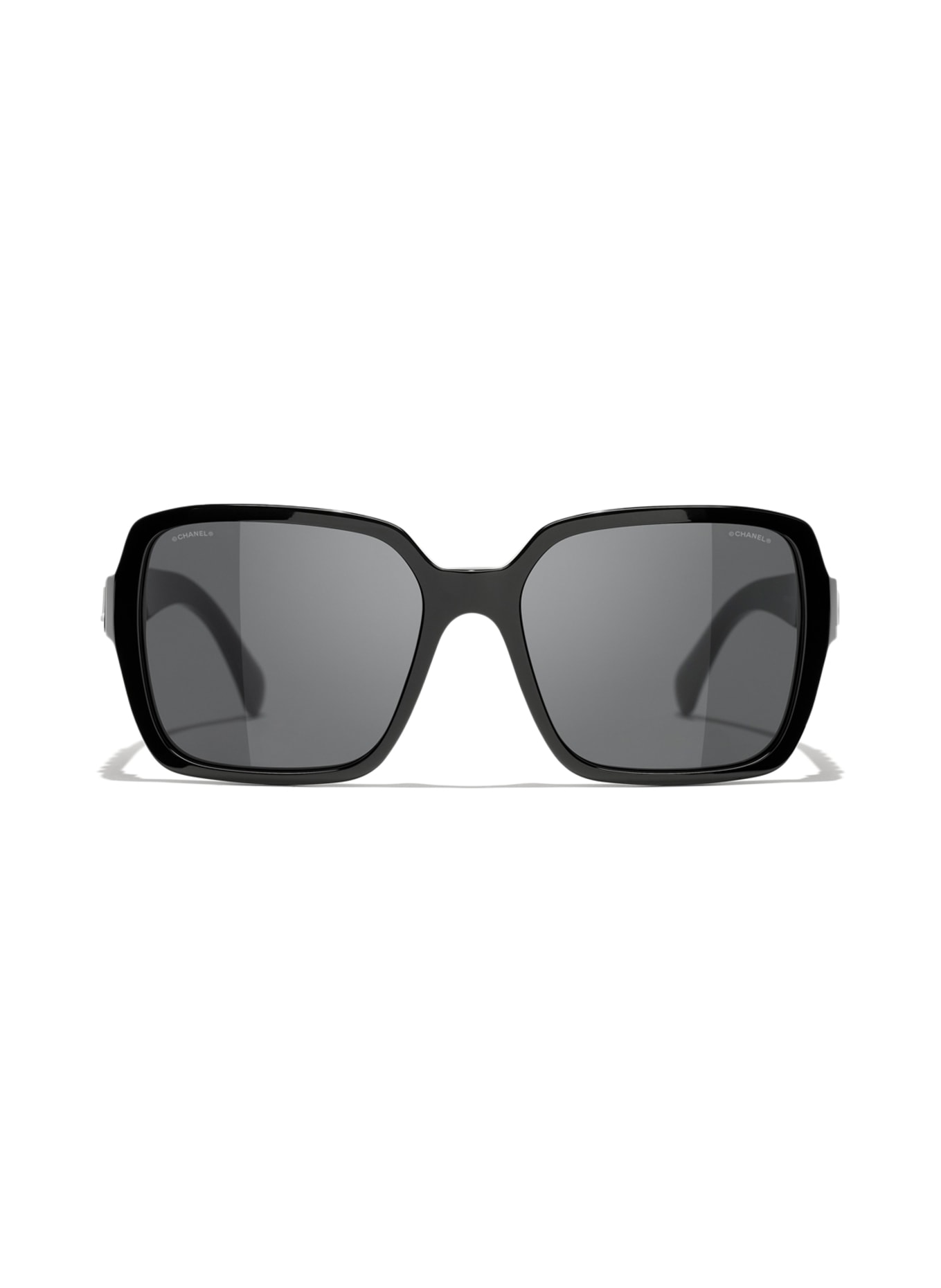 CHANEL Prostokątne okulary przeciwsłoneczne, Kolor: 1026S4 - CZARNY/ CIEMNOSZARY (Obrazek 2)