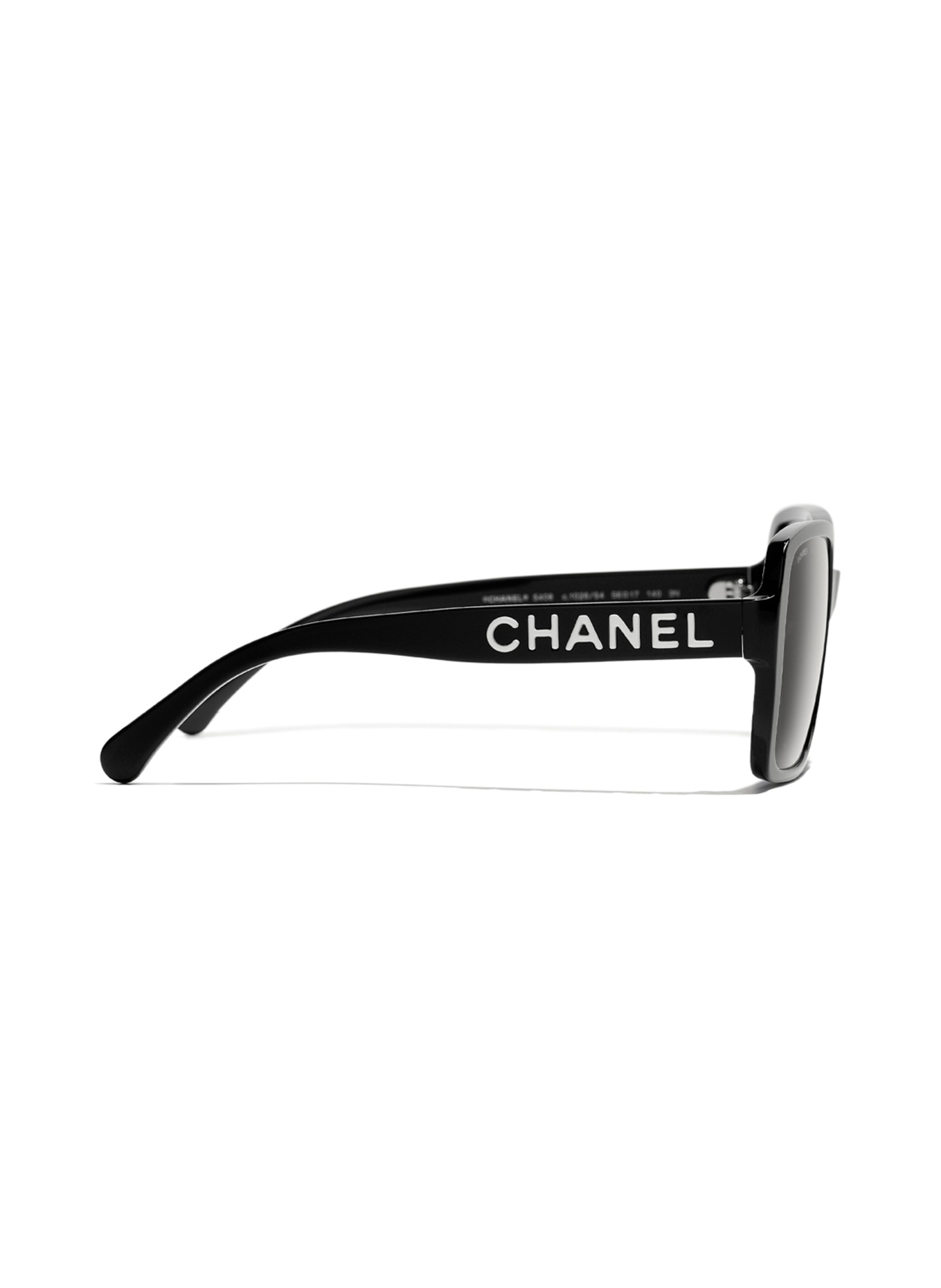 CHANEL Prostokątne okulary przeciwsłoneczne, Kolor: 1026S4 - CZARNY/ CIEMNOSZARY (Obrazek 3)