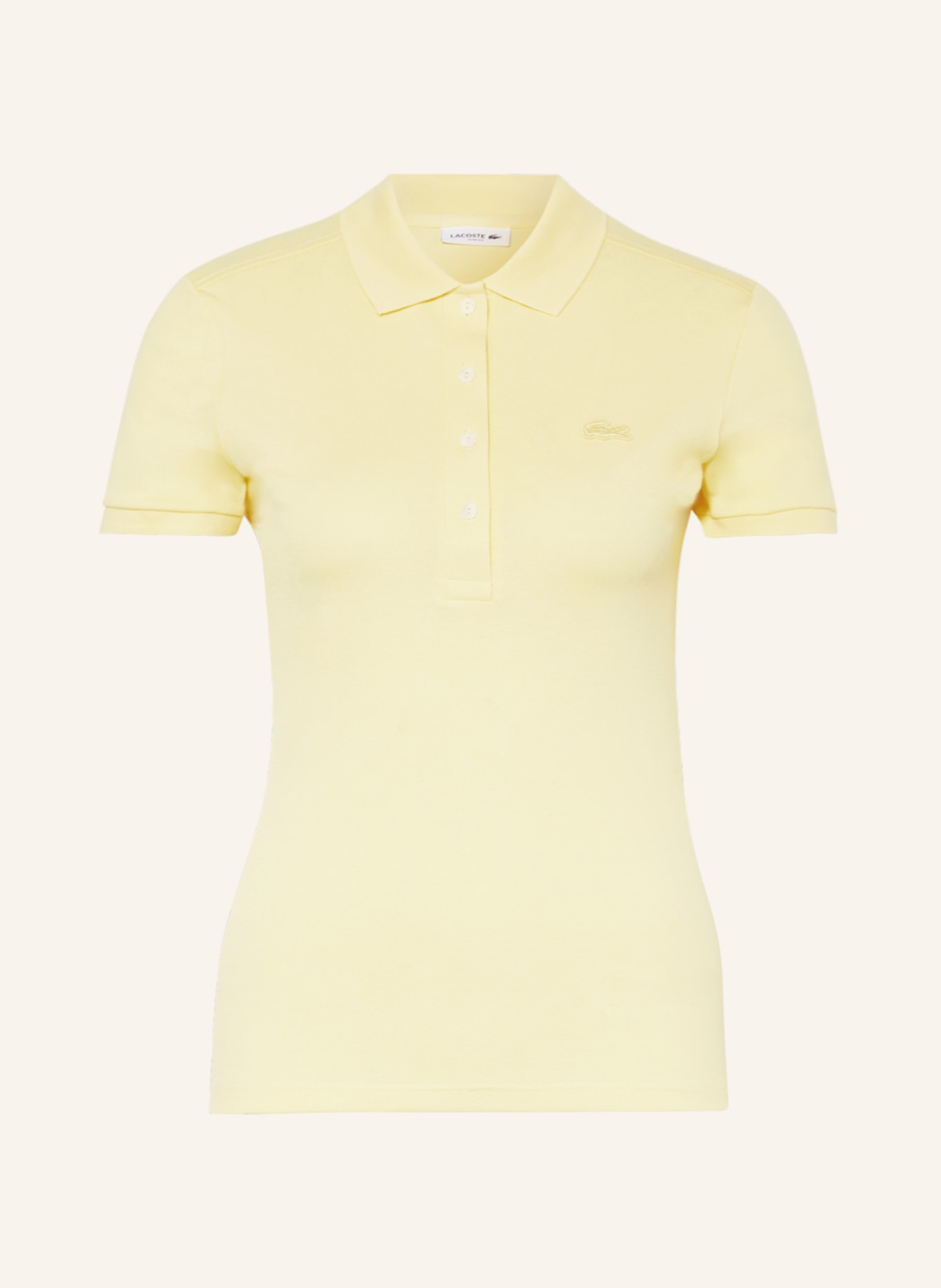 LACOSTE Polokošile z piké Slim Fit: ŽLUTÁ