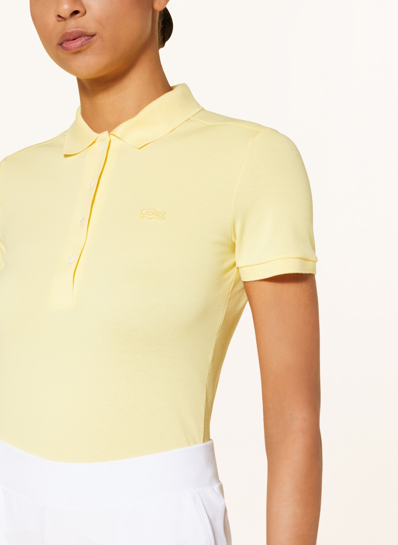 LACOSTE Polokošile z piké Slim Fit: ŽLUTÁ