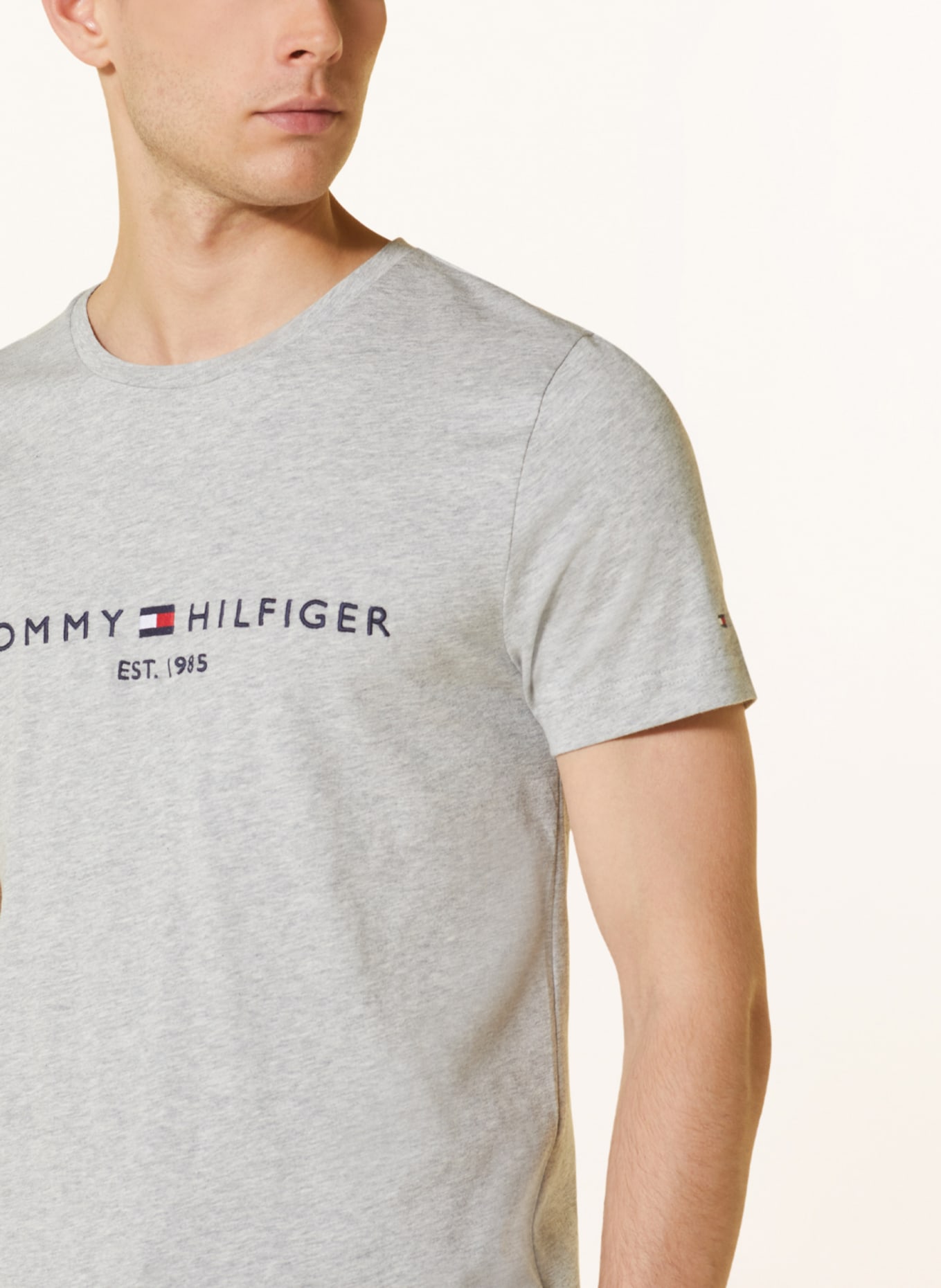 TOMMY HILFIGER T-Shirt, Farbe: HELLGRAU MELIERT (Bild 5)