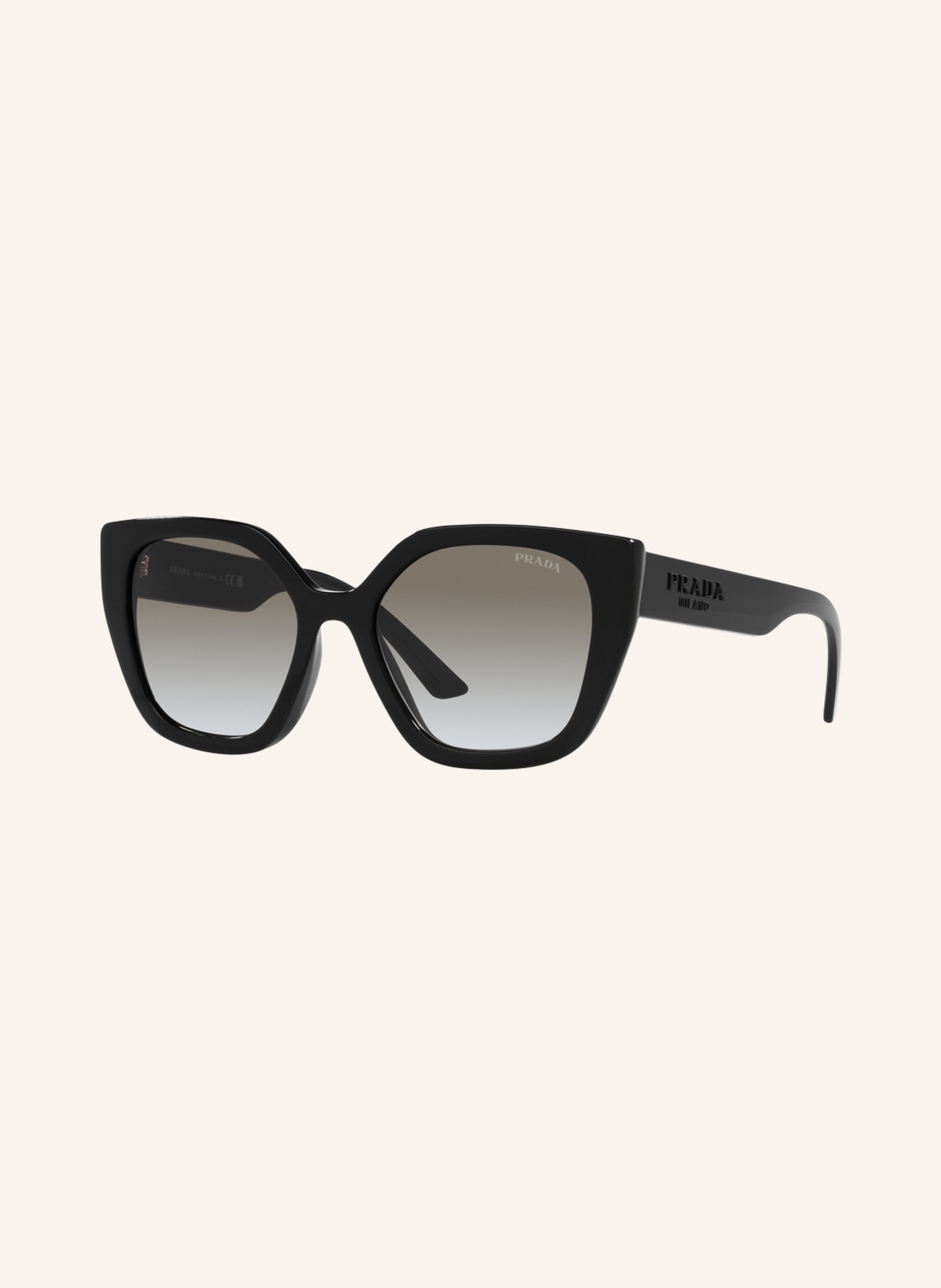 PRADA Sunglasses PR 24XS, Color: 1AB0A7 - BLACK/GRAY GRADIENT (Image 1)