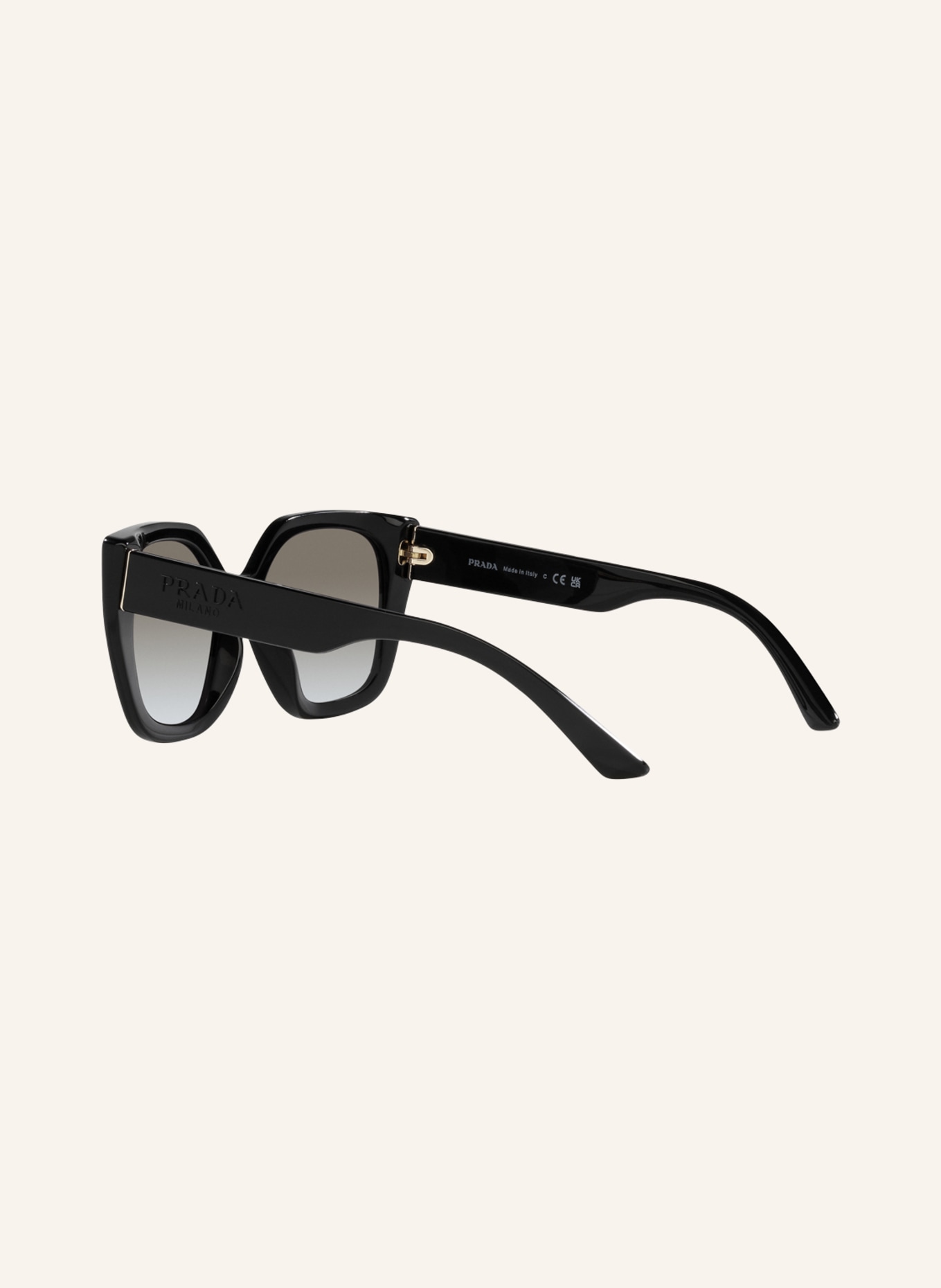 PRADA Sunglasses PR 24XS, Color: 1AB0A7 - BLACK/GRAY GRADIENT (Image 4)