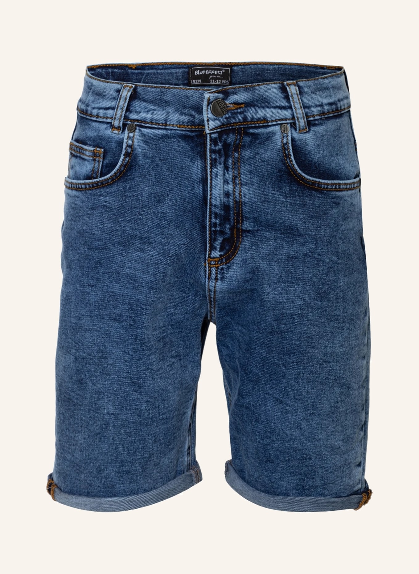 BLUE EFFECT Szorty jeansowe loose fit, Kolor: NIEBIESKI (Obrazek 1)