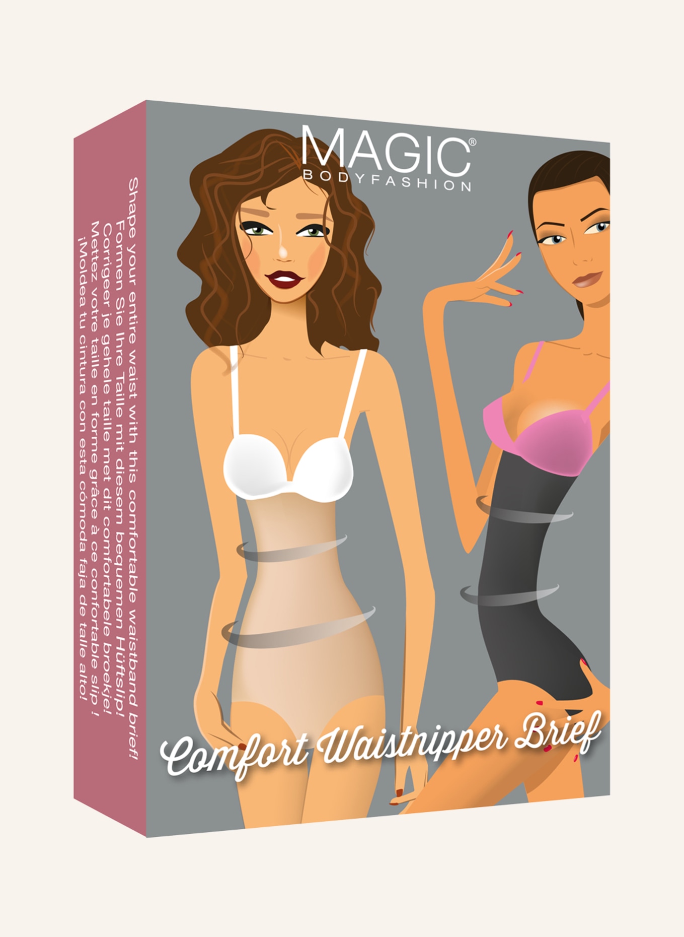 MAGIC Bodyfashion Tvarující kalhotky COMFORT WAISTNIPPER s push-up efektem, Barva: BÉŽOVÁ (Obrázek 3)