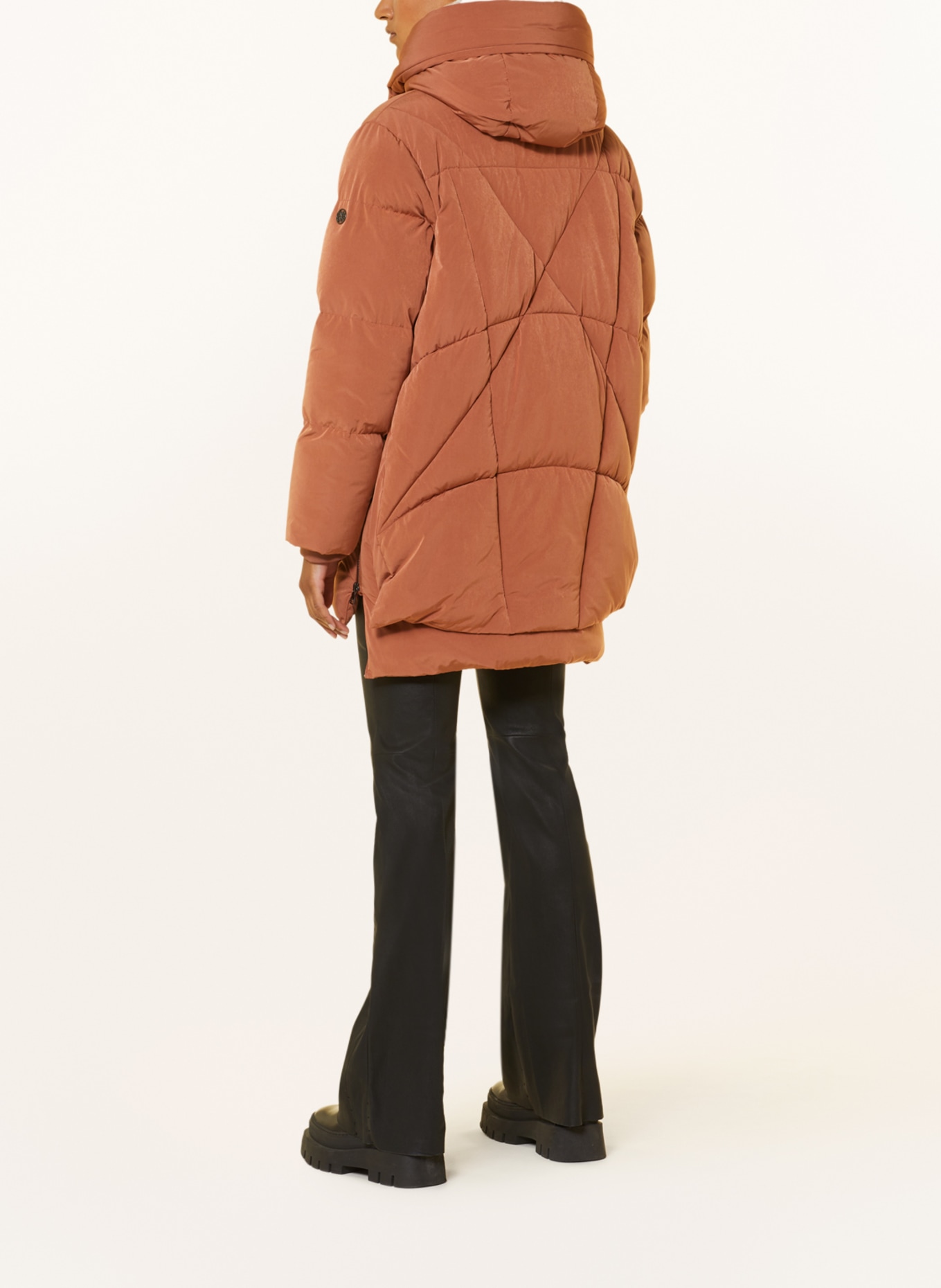 BLONDE No.8 Quilted jacket FROST with faux fur, Color: BROWN (Image 3)