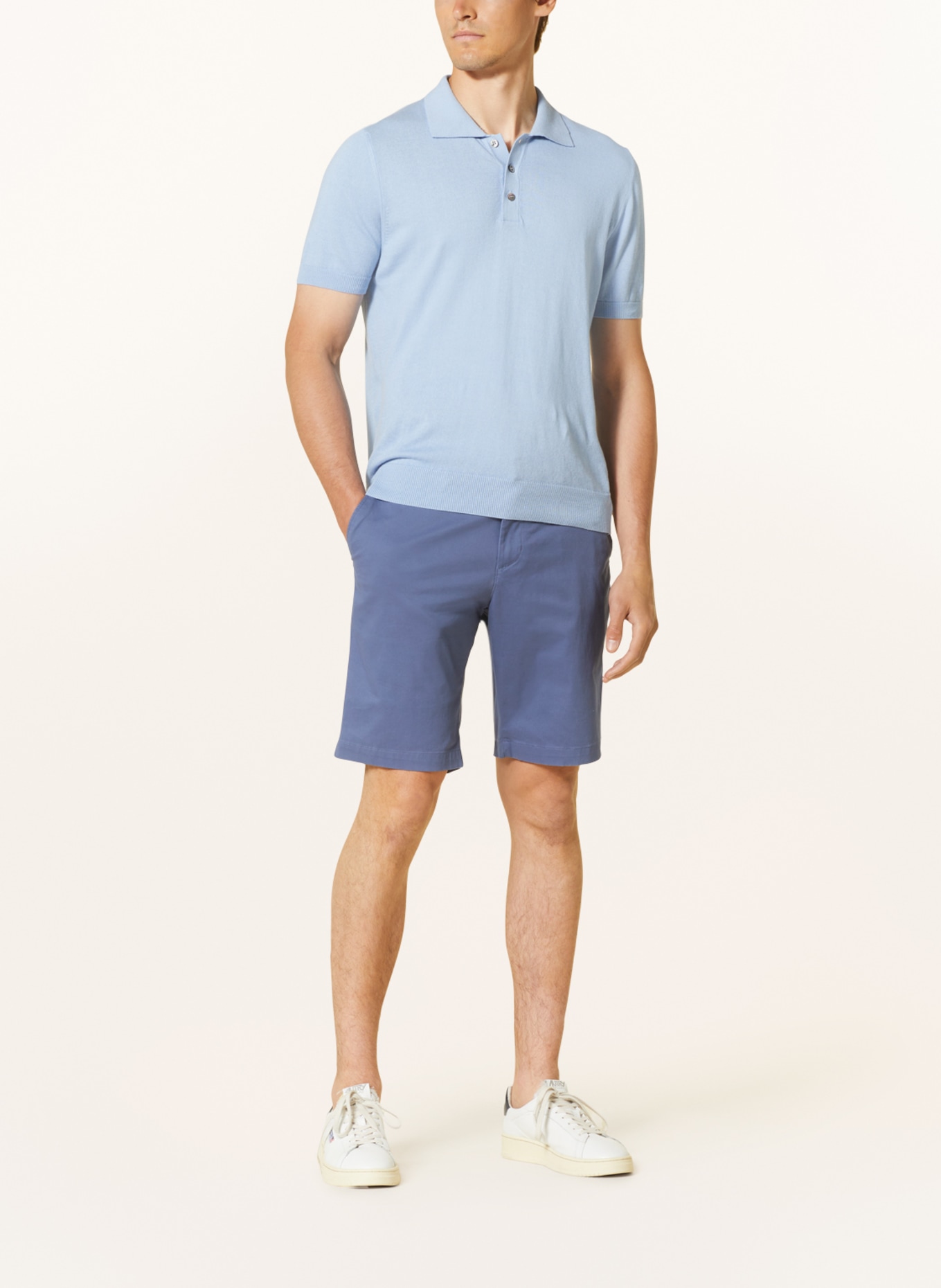 TOMMY HILFIGER Szorty chinosy HARLEM relaxed tapered fit: NIEBIESKI