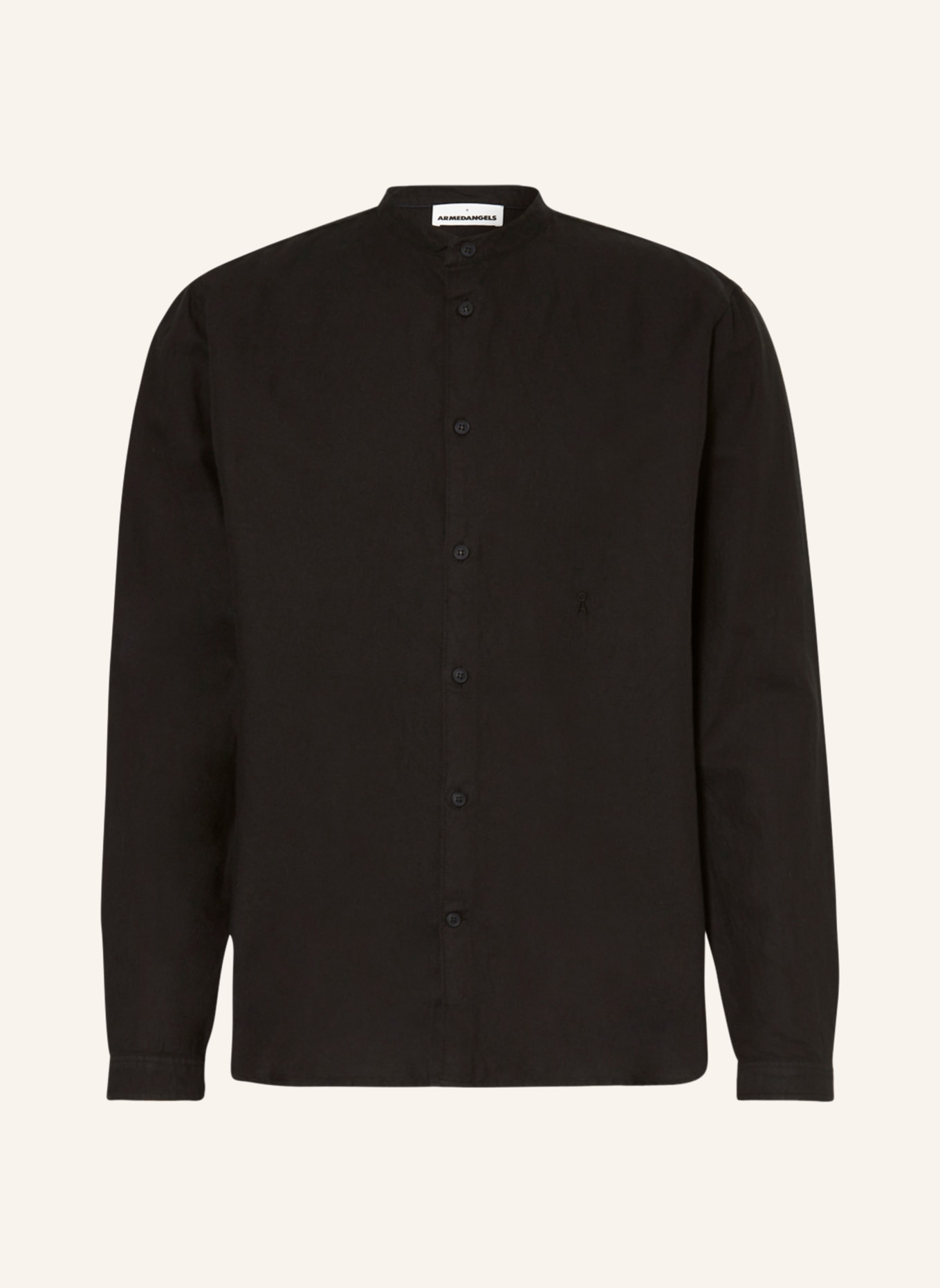 ARMEDANGELS Shirt JAACKO regular fit with linen , Color: BLACK (Image 1)