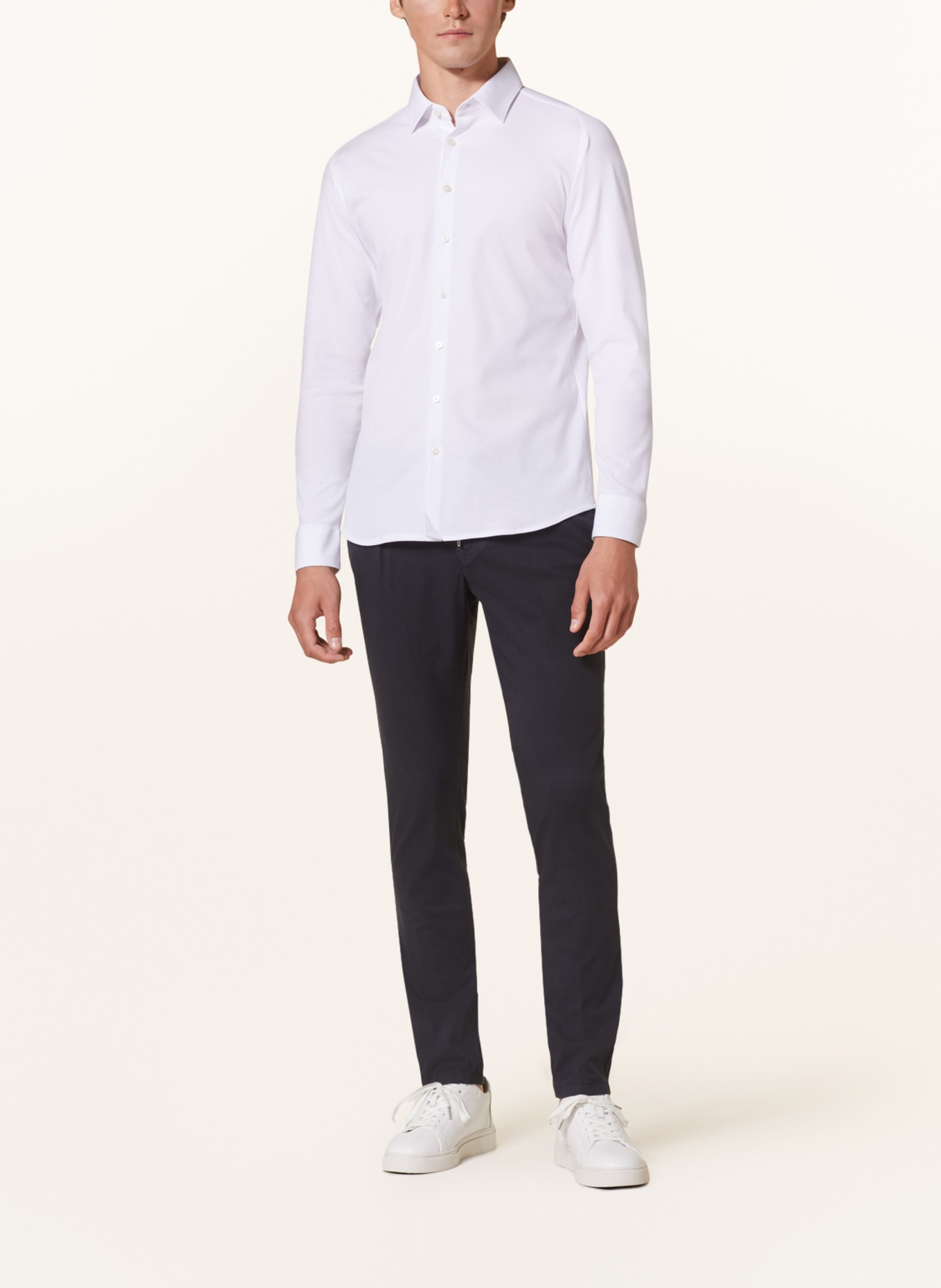 DESOTO Jersey shirt slim fit, Color: WHITE (Image 2)