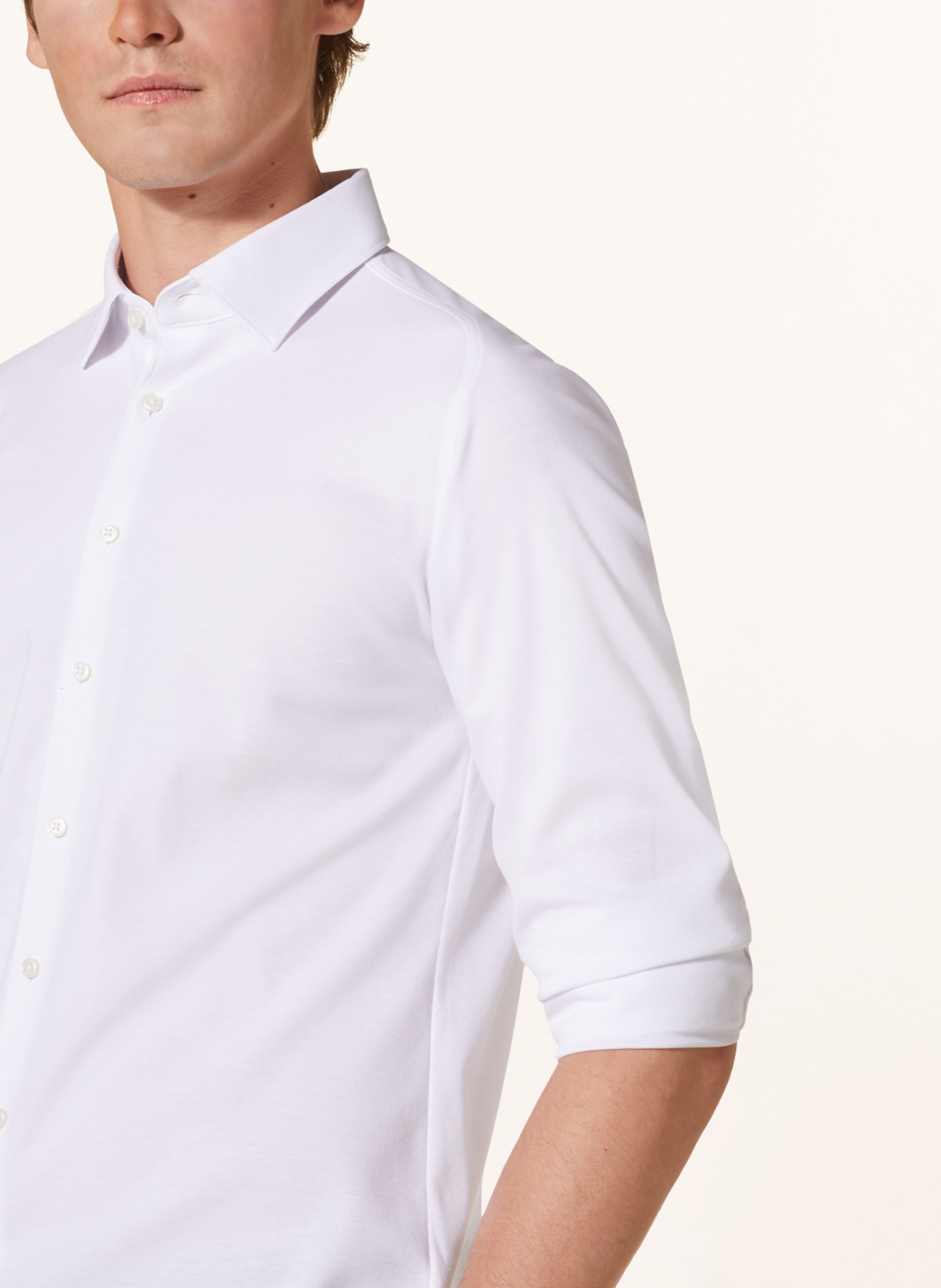 DESOTO Jerseyhemd Slim Fit, Farbe: WEISS (Bild 4)
