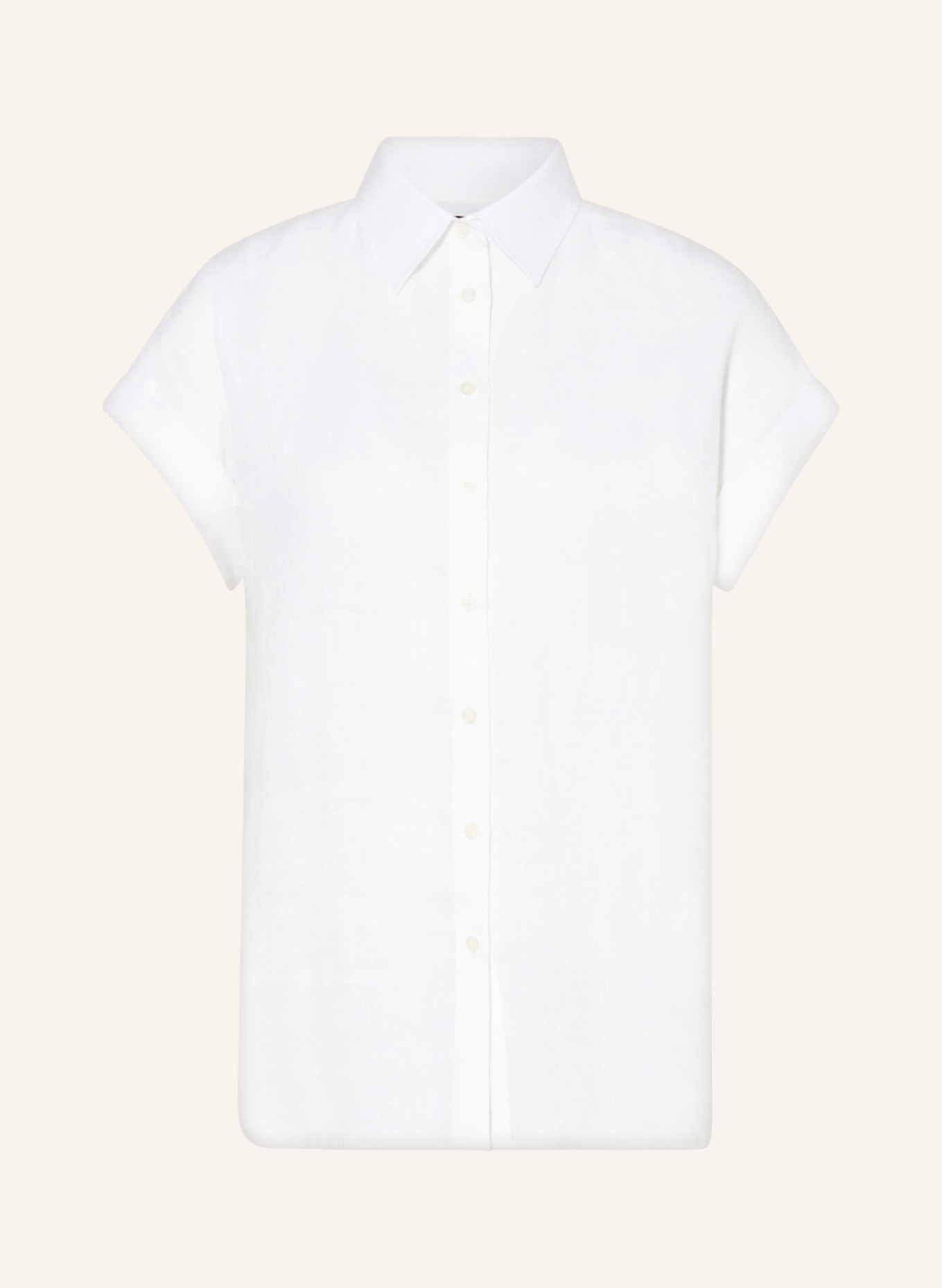 LAUREN RALPH LAUREN Linen blouse BROONO, Color: WHITE (Image 1)
