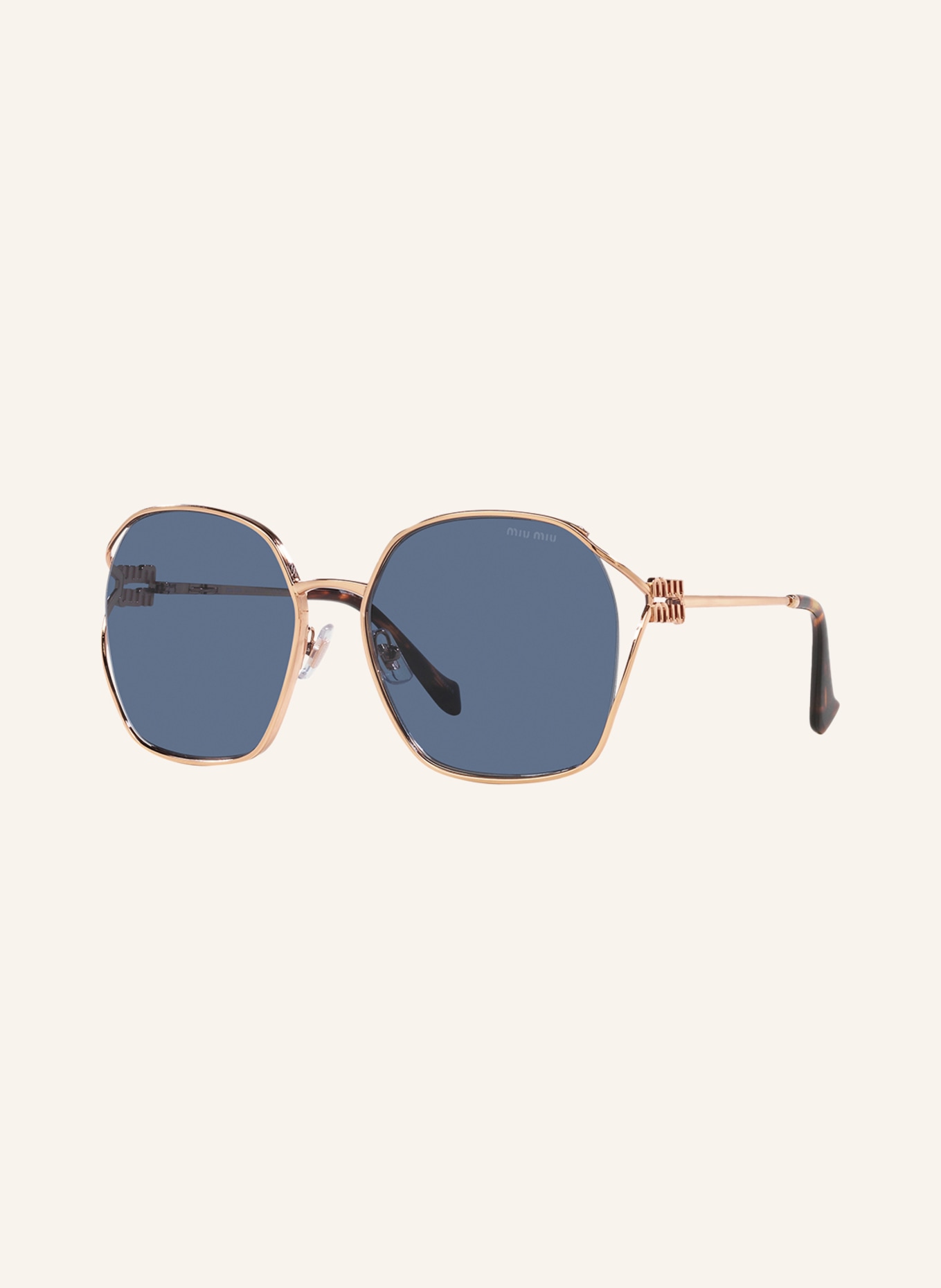 MIU MIU Sonnenbrille MU52WS, Farbe: ZVF1V1 - GOLD/ DUNKELBLAU (Bild 1)