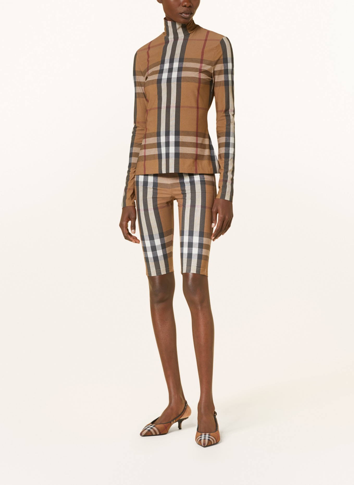 BURBERRY Cycling shorts ANDREA, Color: BROWN/ LIGHT BROWN/ BLACK (Image 2)