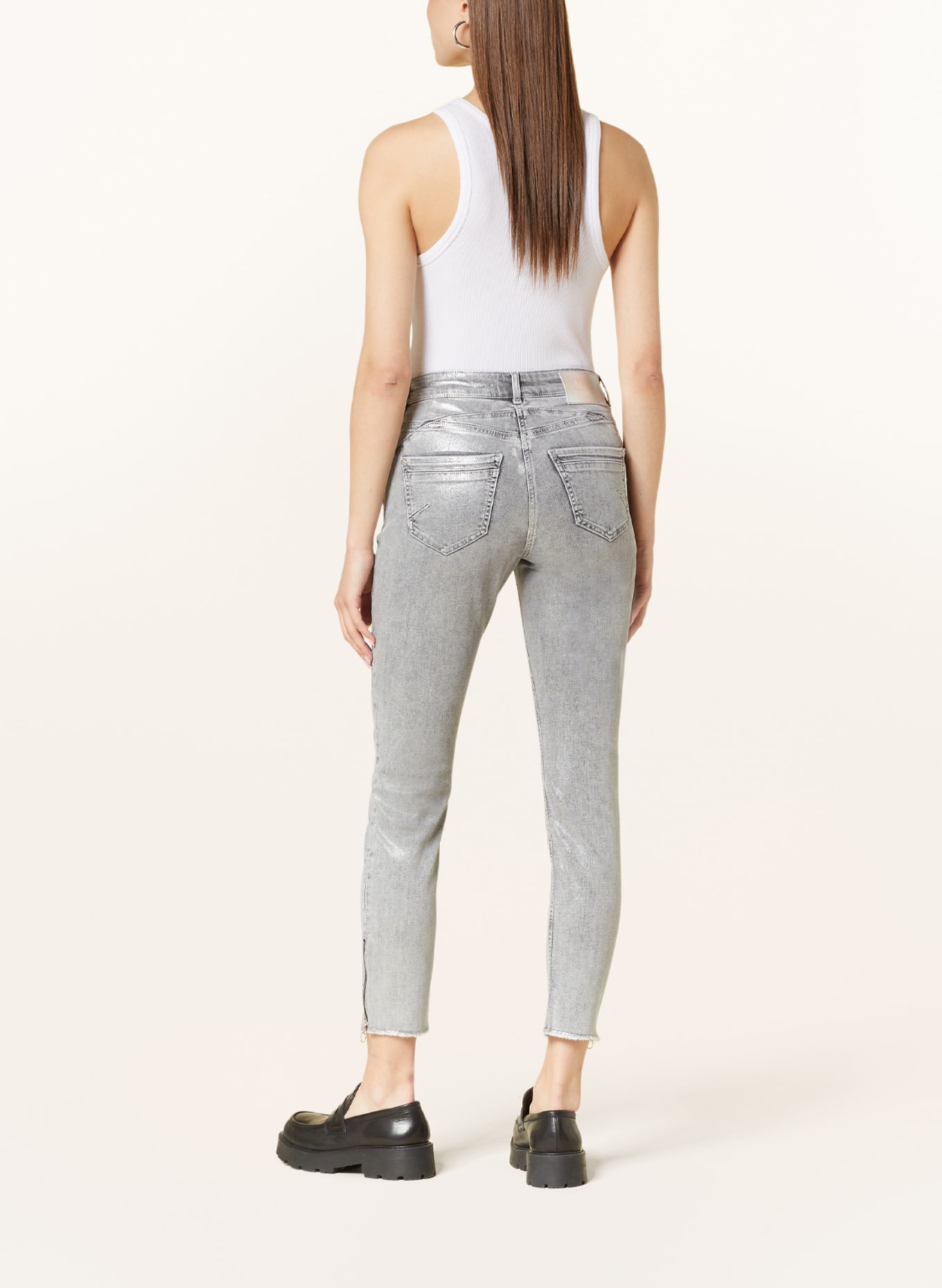 MAC Skinny Jeans RICH , Farbe: D032 silver grey coated (Bild 3)