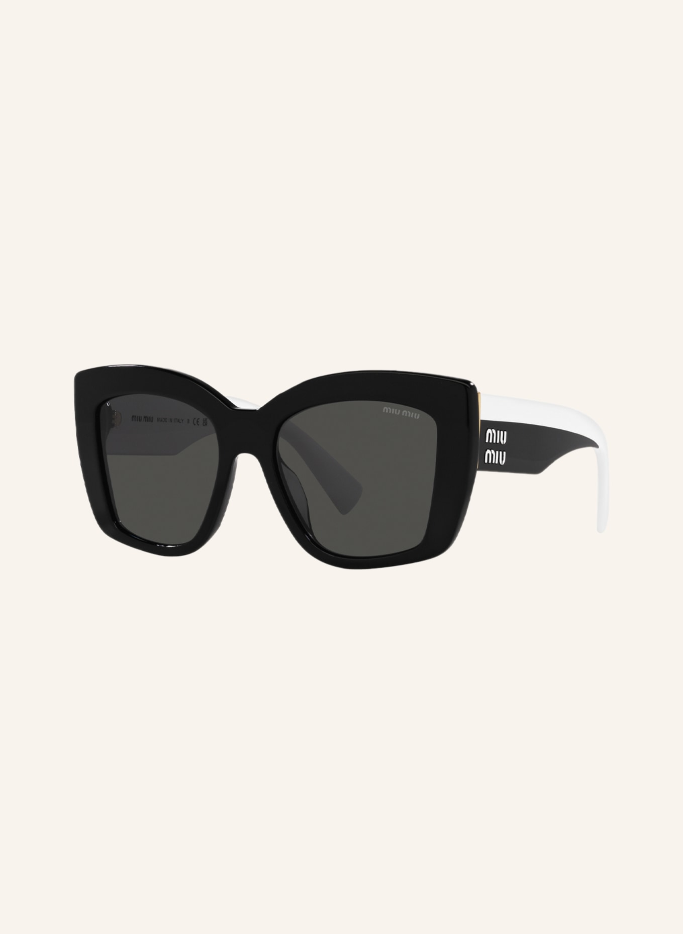 MIU MIU Sunglasses MU04WS, Color: 1AB5S0 - BLACK/DARK GRAY (Image 1)