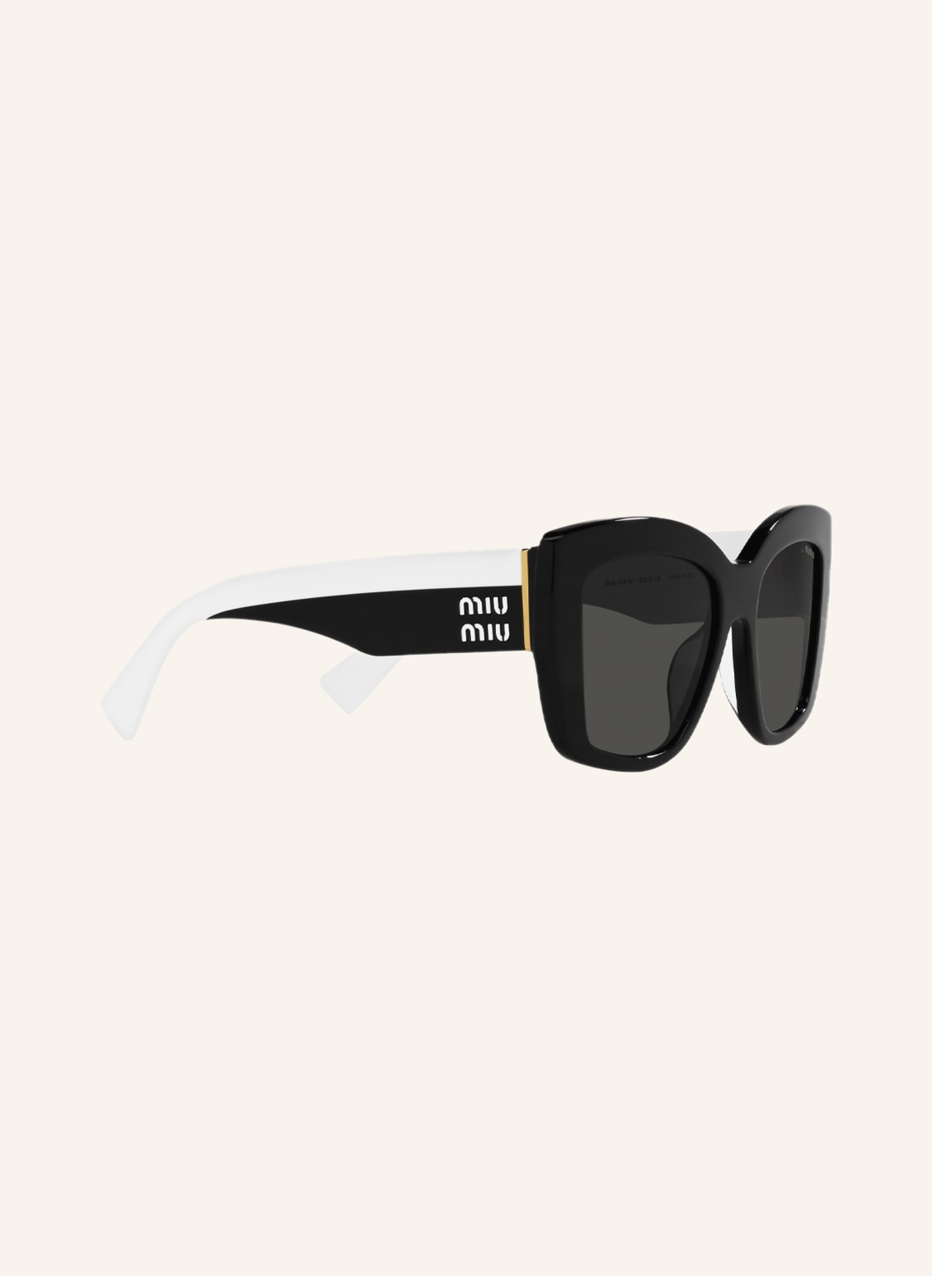 MIU MIU Sunglasses MU04WS, Color: 1AB5S0 - BLACK/DARK GRAY (Image 3)