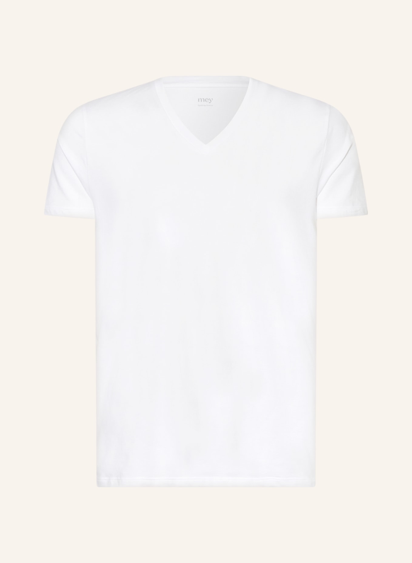 mey Pajama shirt series DRY COTTON COLOUR, Color: WHITE (Image 1)