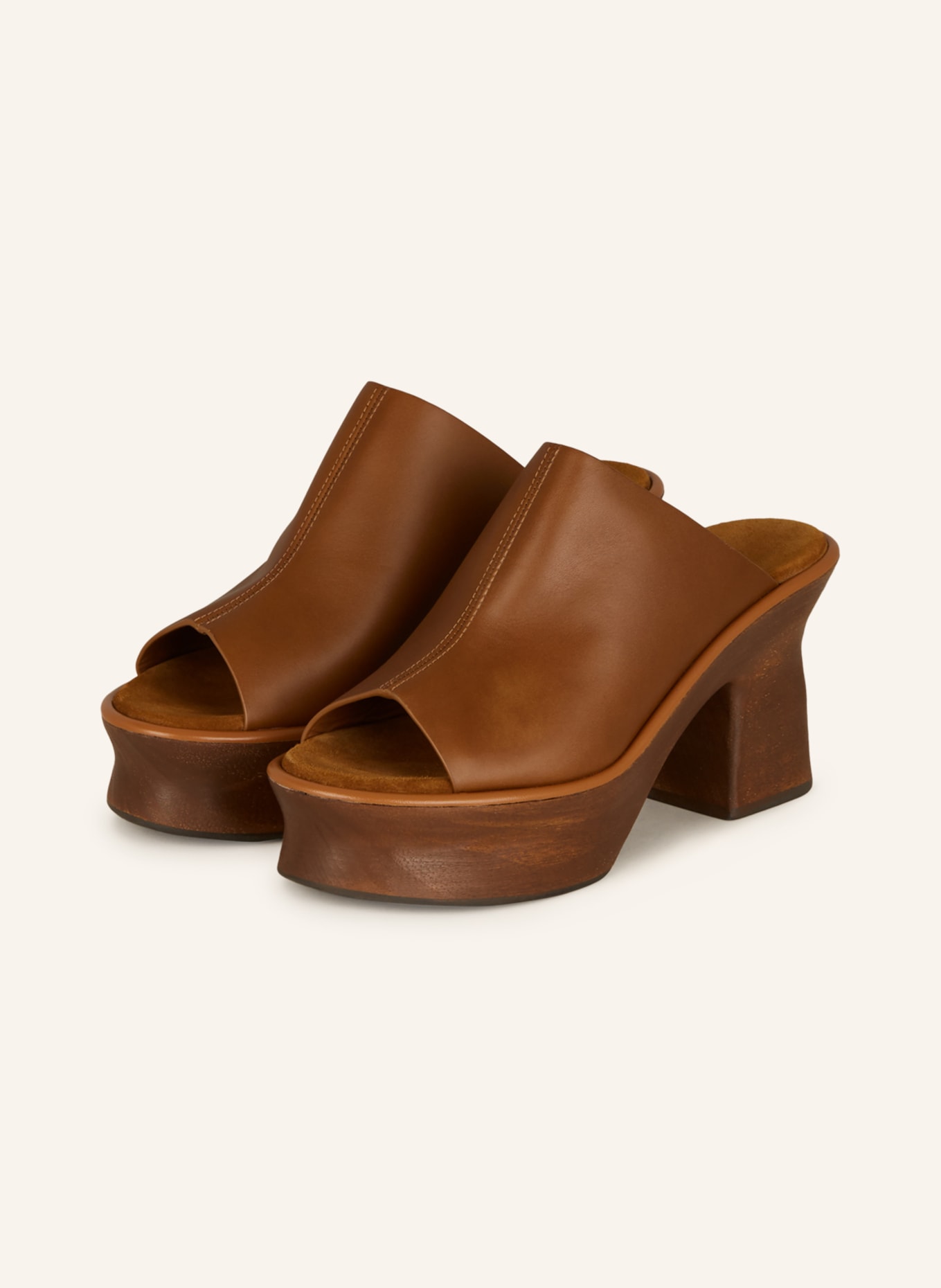 FERRAGAMO Mules SAMANTA in cognac