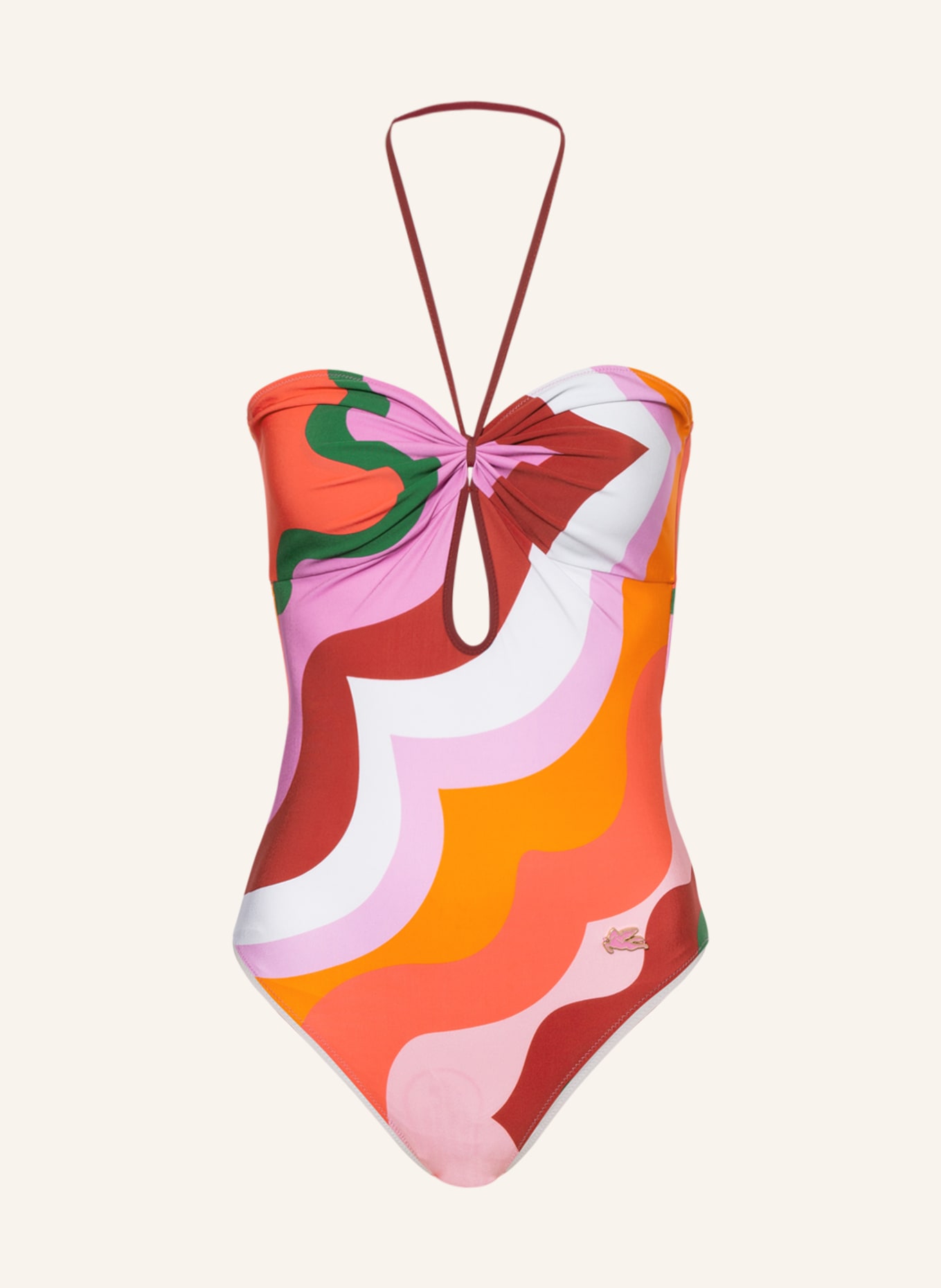 ETRO Halter neck swimsuit, Color: RED/ ORANGE/ WHITE (Image 1)