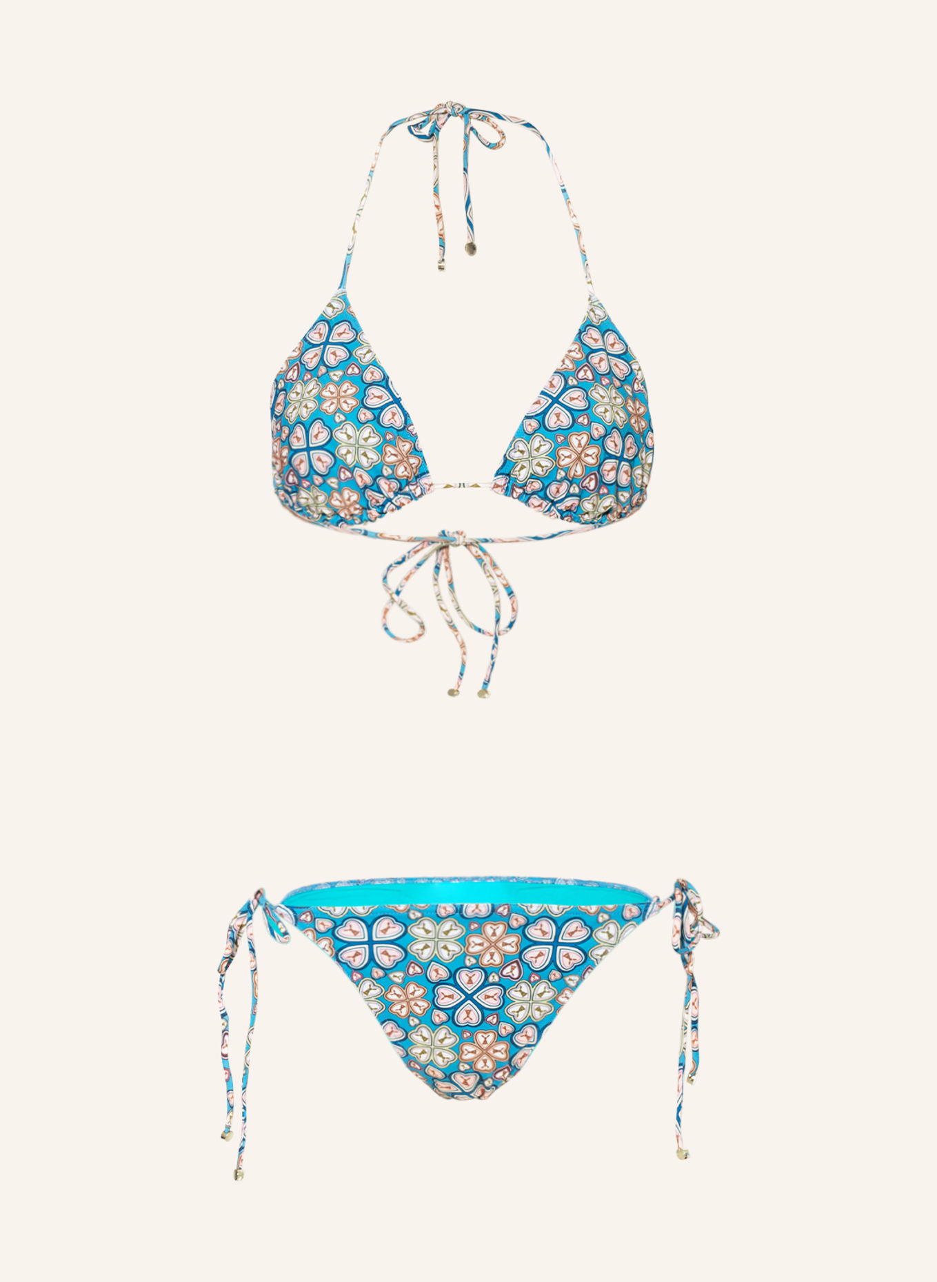 ETRO Triangel-Bikini , Farbe: BLAU/ HELLROT/ GELB (Bild 1)
