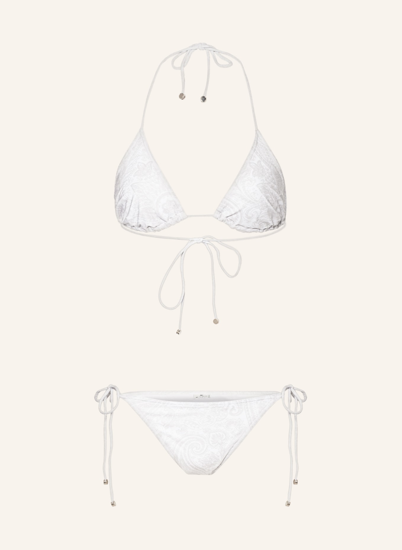 ETRO Triangle bikini, Color: WHITE/ LIGHT GRAY (Image 1)